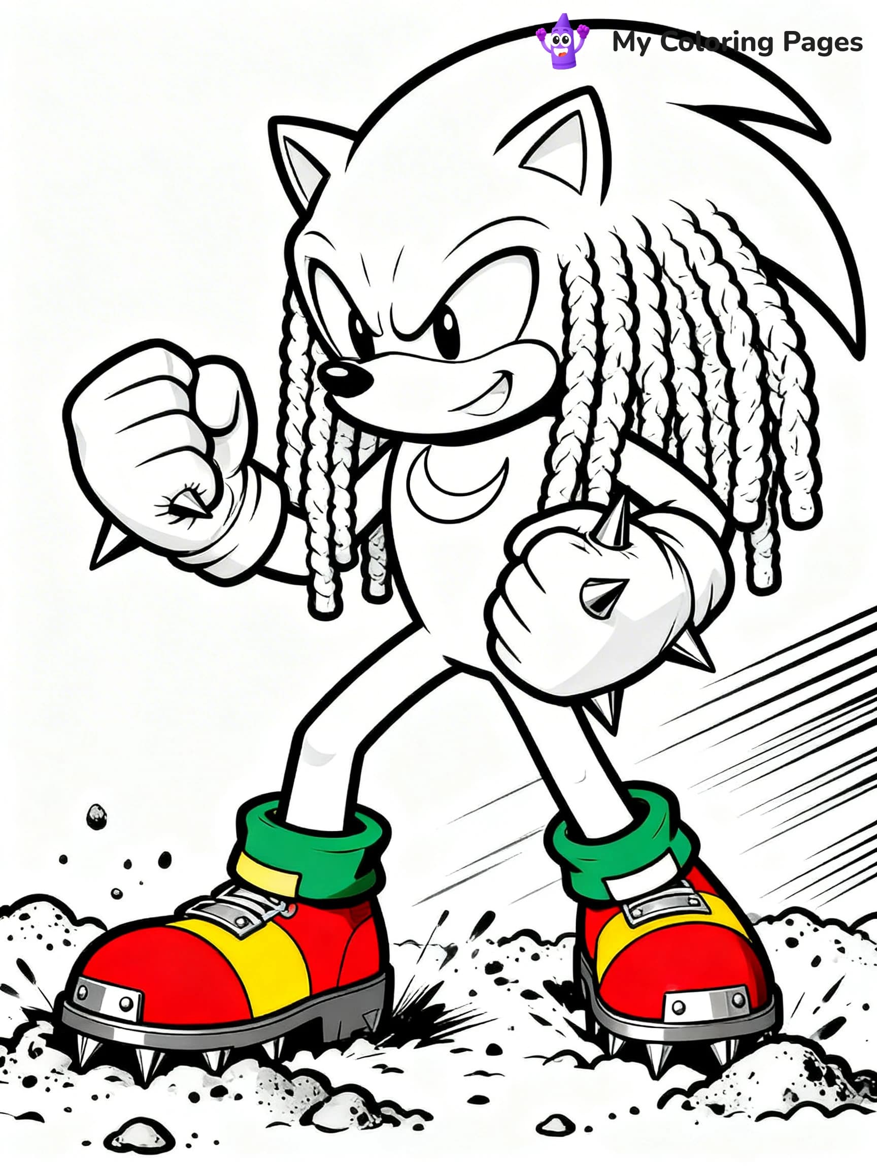 Hyper Sonic Coloring Pages - 11