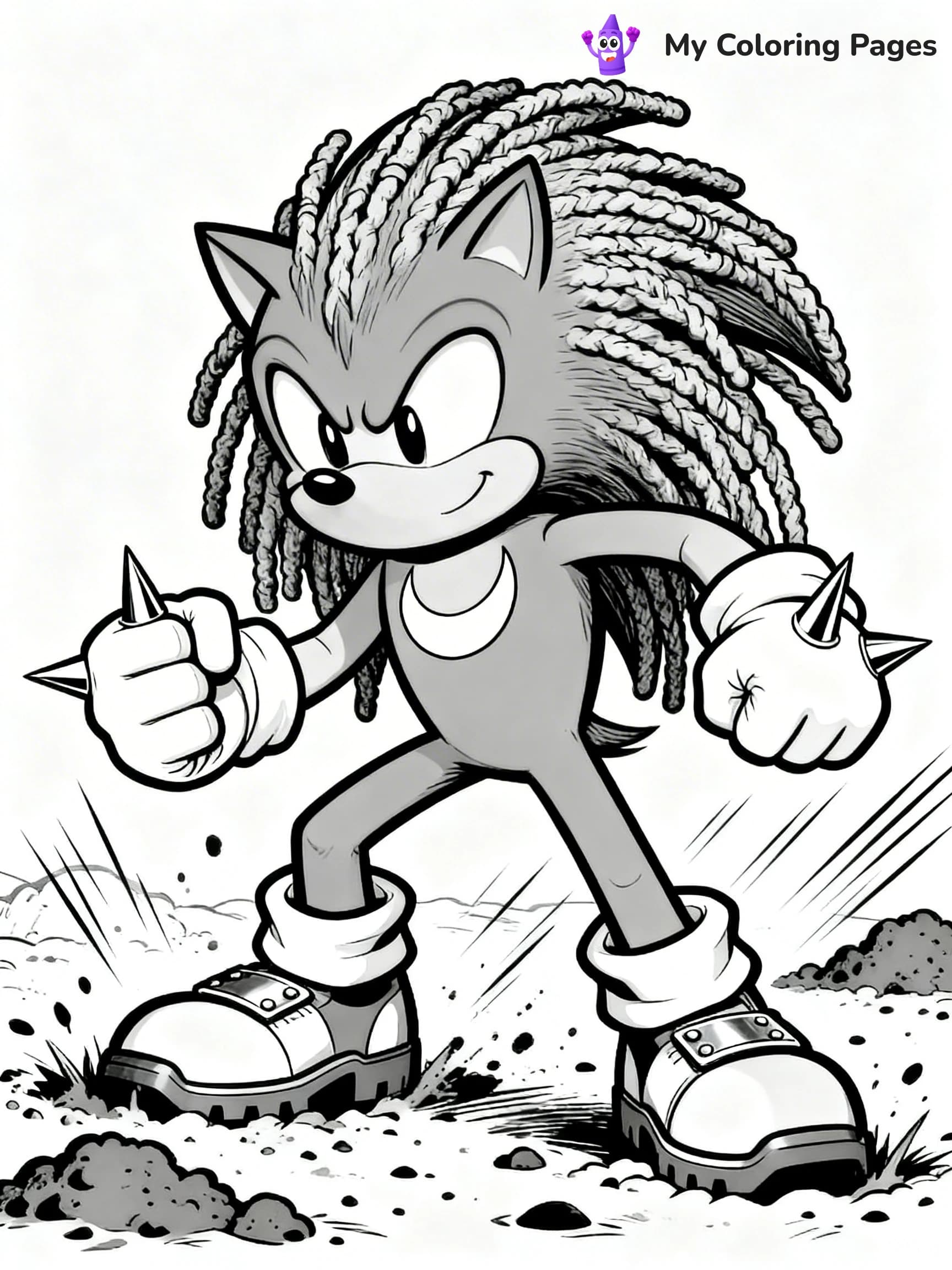 Hyper Sonic Coloring Pages - 10