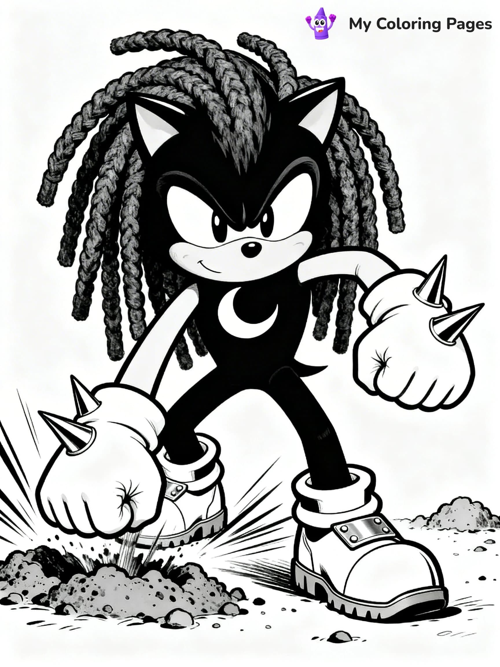 Hyper Sonic Coloring Pages - 9