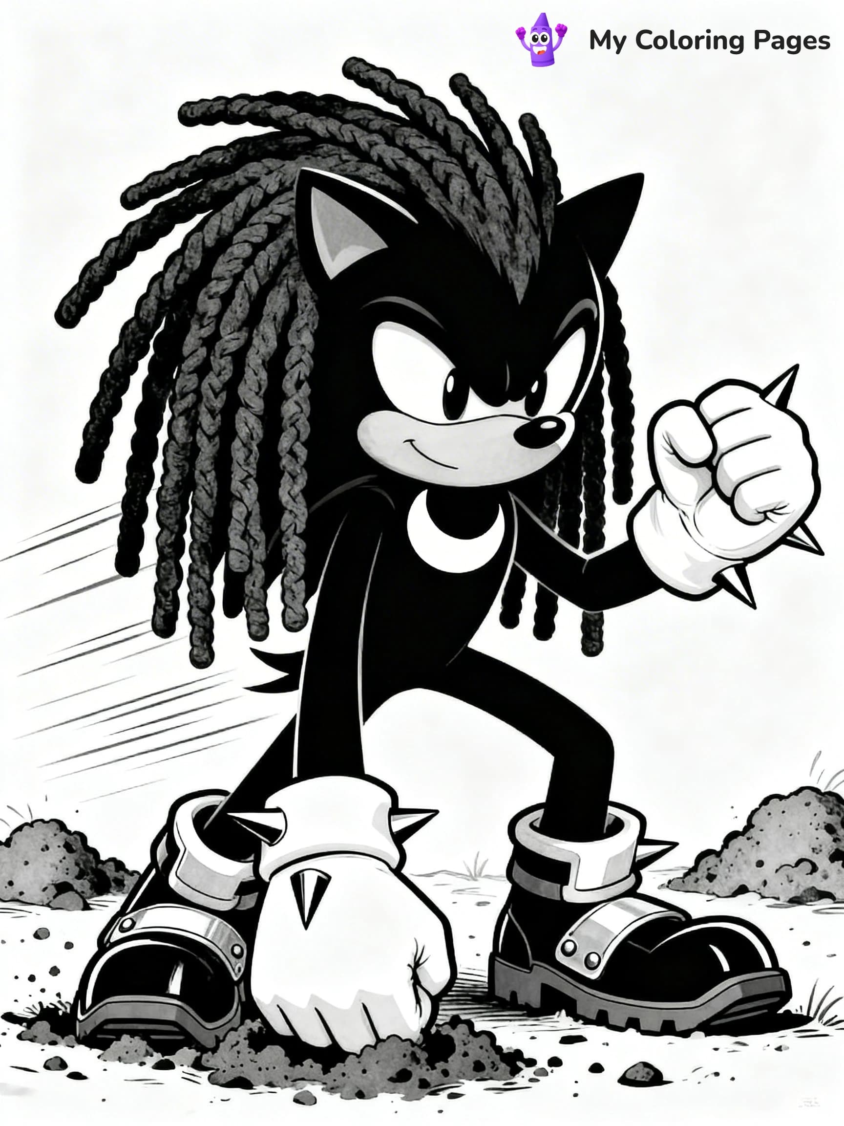 Hyper Sonic Coloring Pages - 8