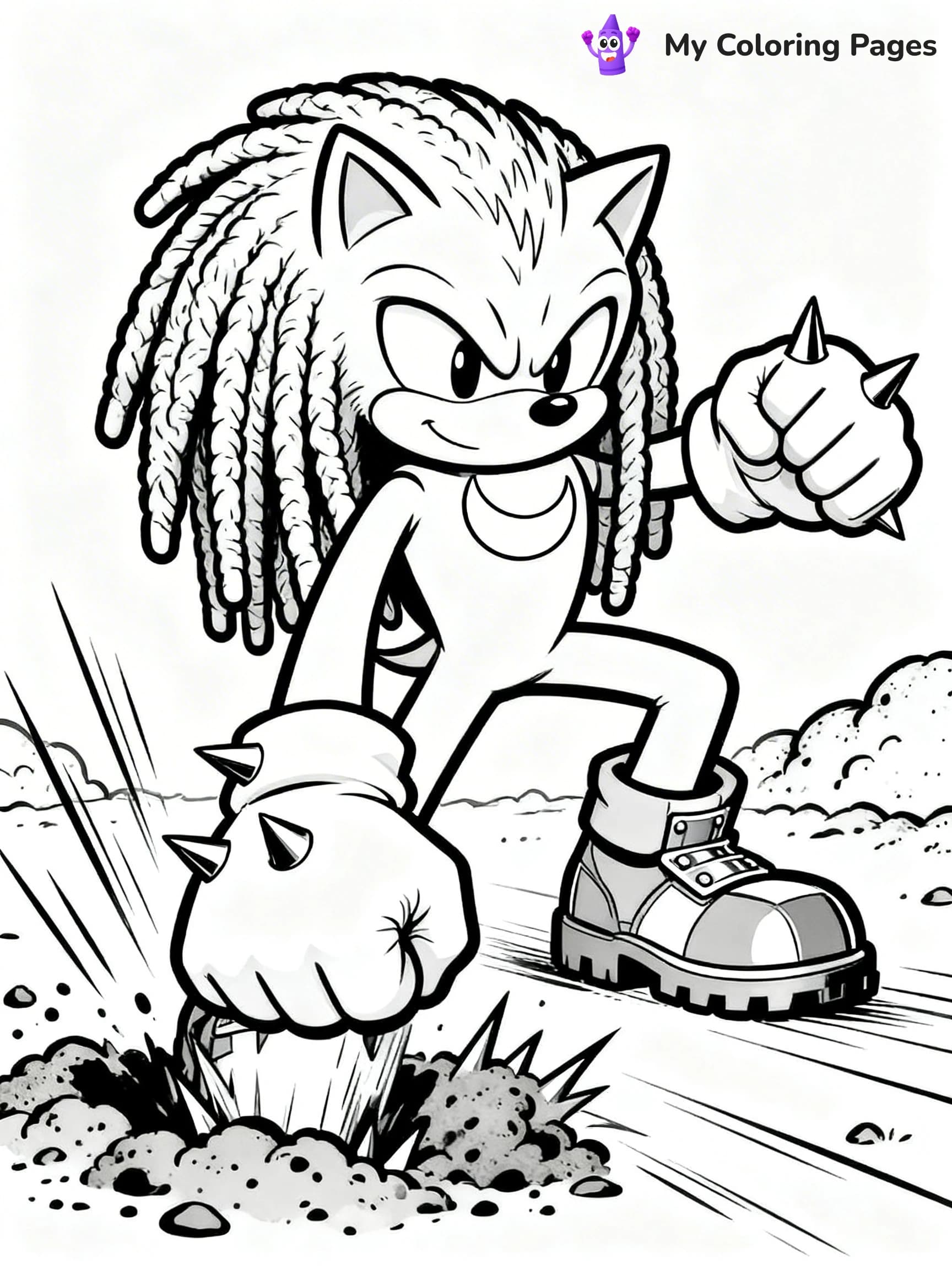Hyper Sonic Coloring Pages - 7