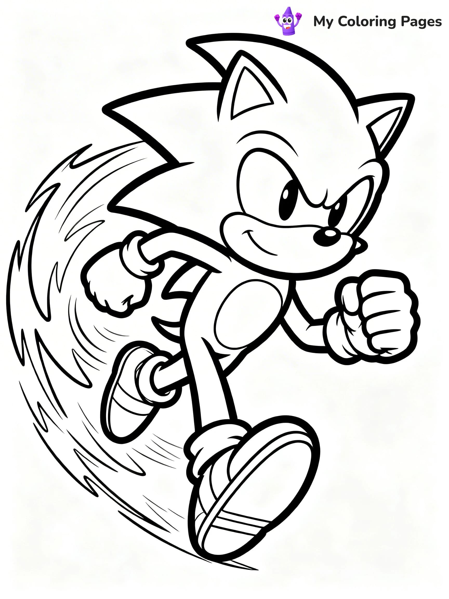 Hyper Sonic Coloring Pages - 1
