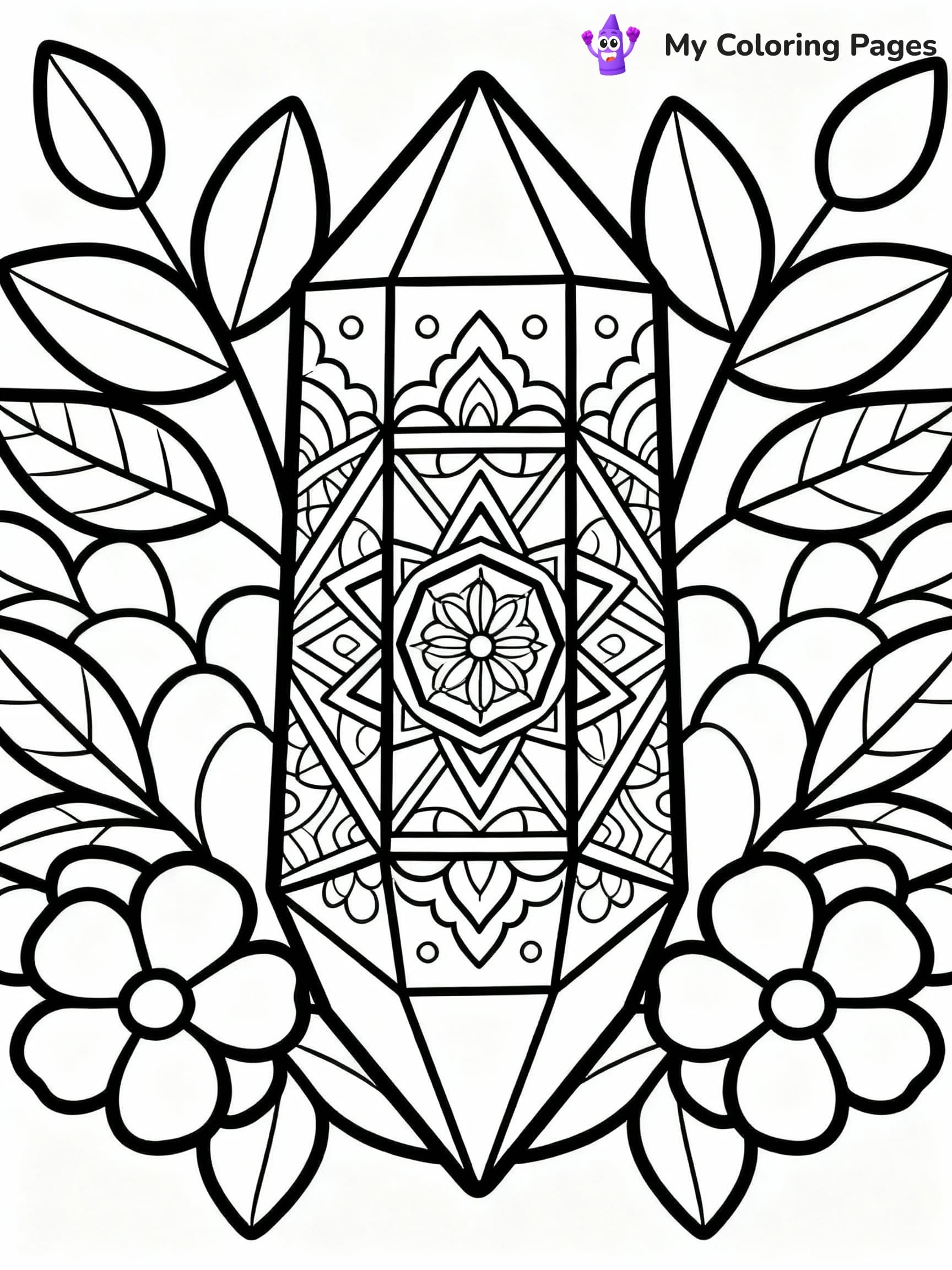 Crystal Coloring Pages - 24