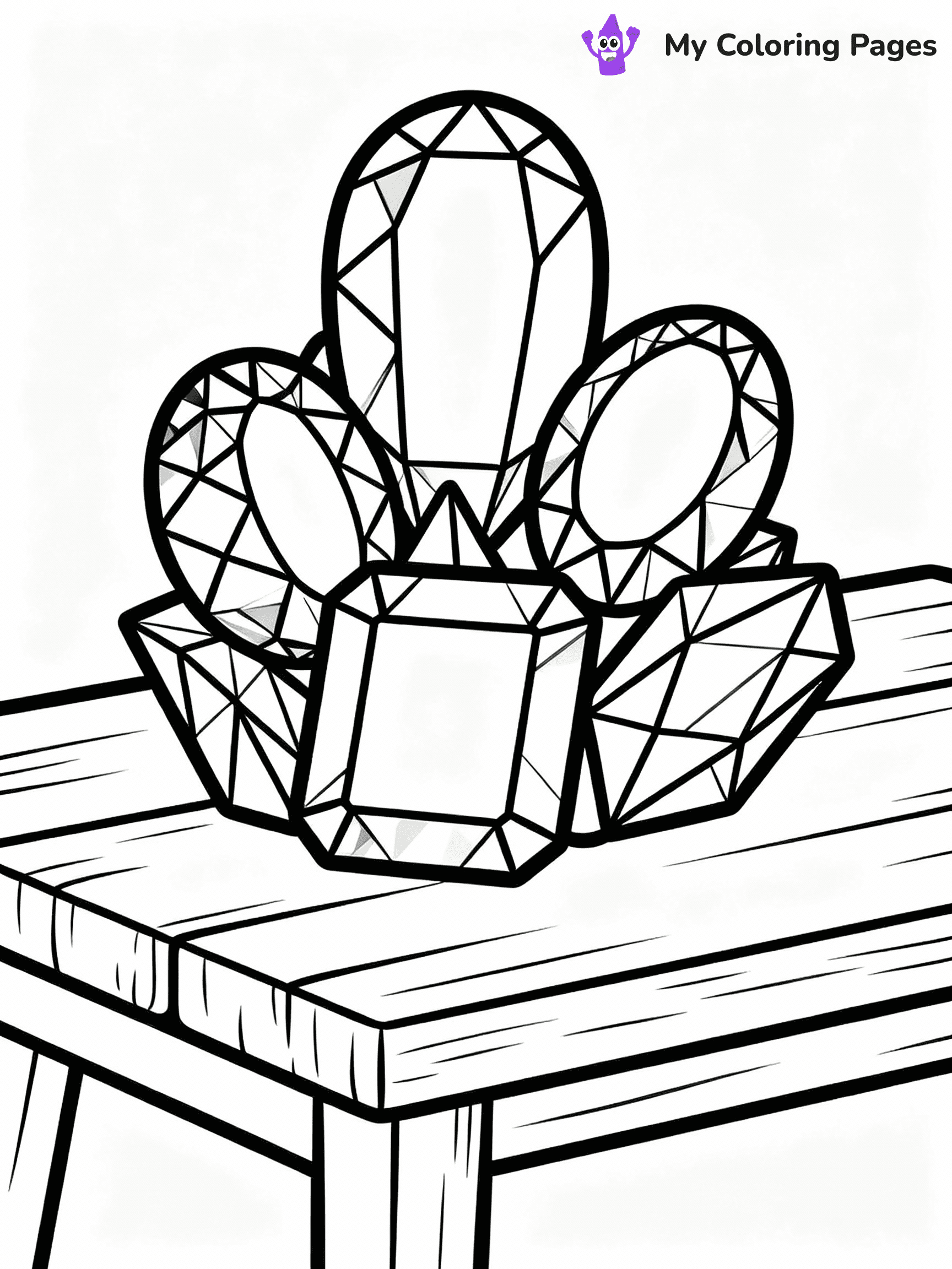 Crystal Coloring Pages - 20