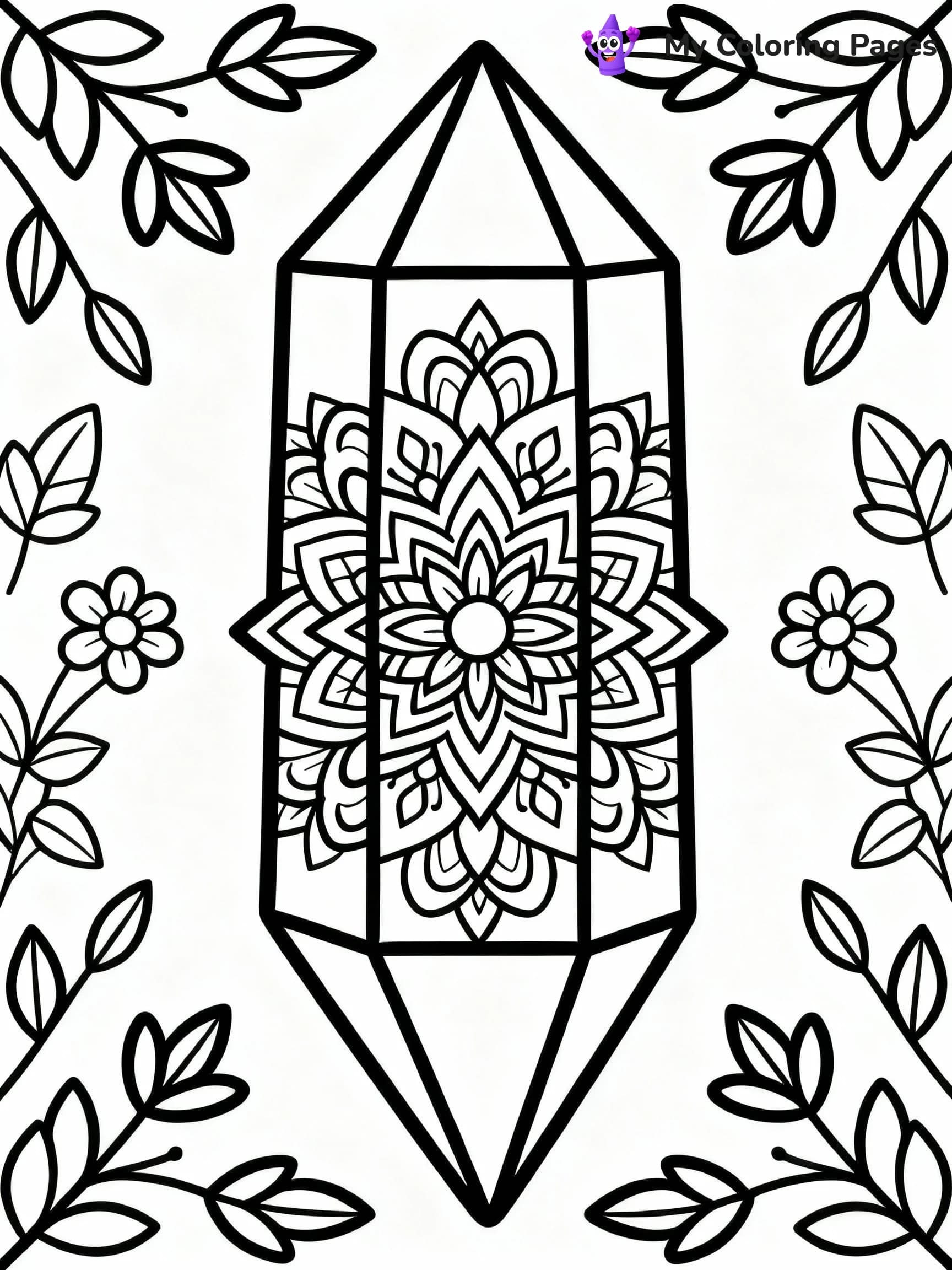 Crystal Coloring Pages - 17