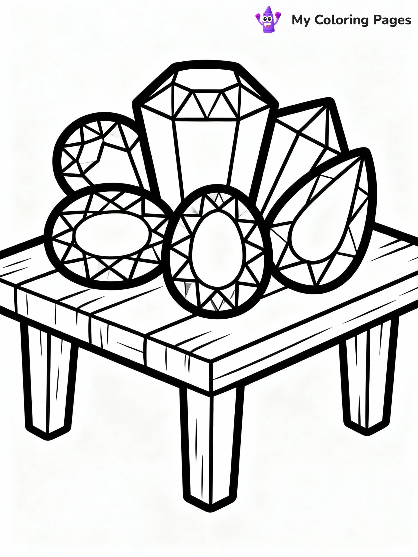 Crystal Coloring Pages - 15