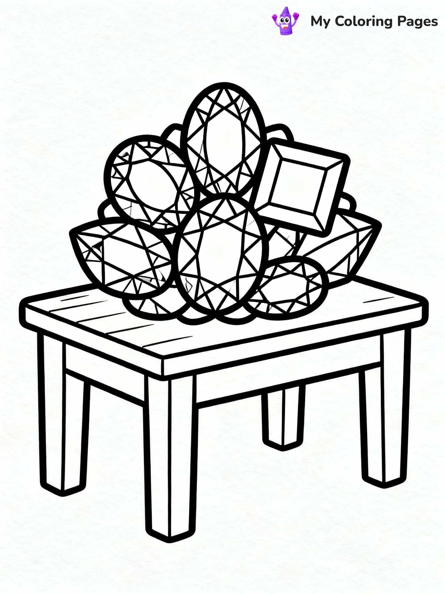 Crystal Coloring Pages - 14