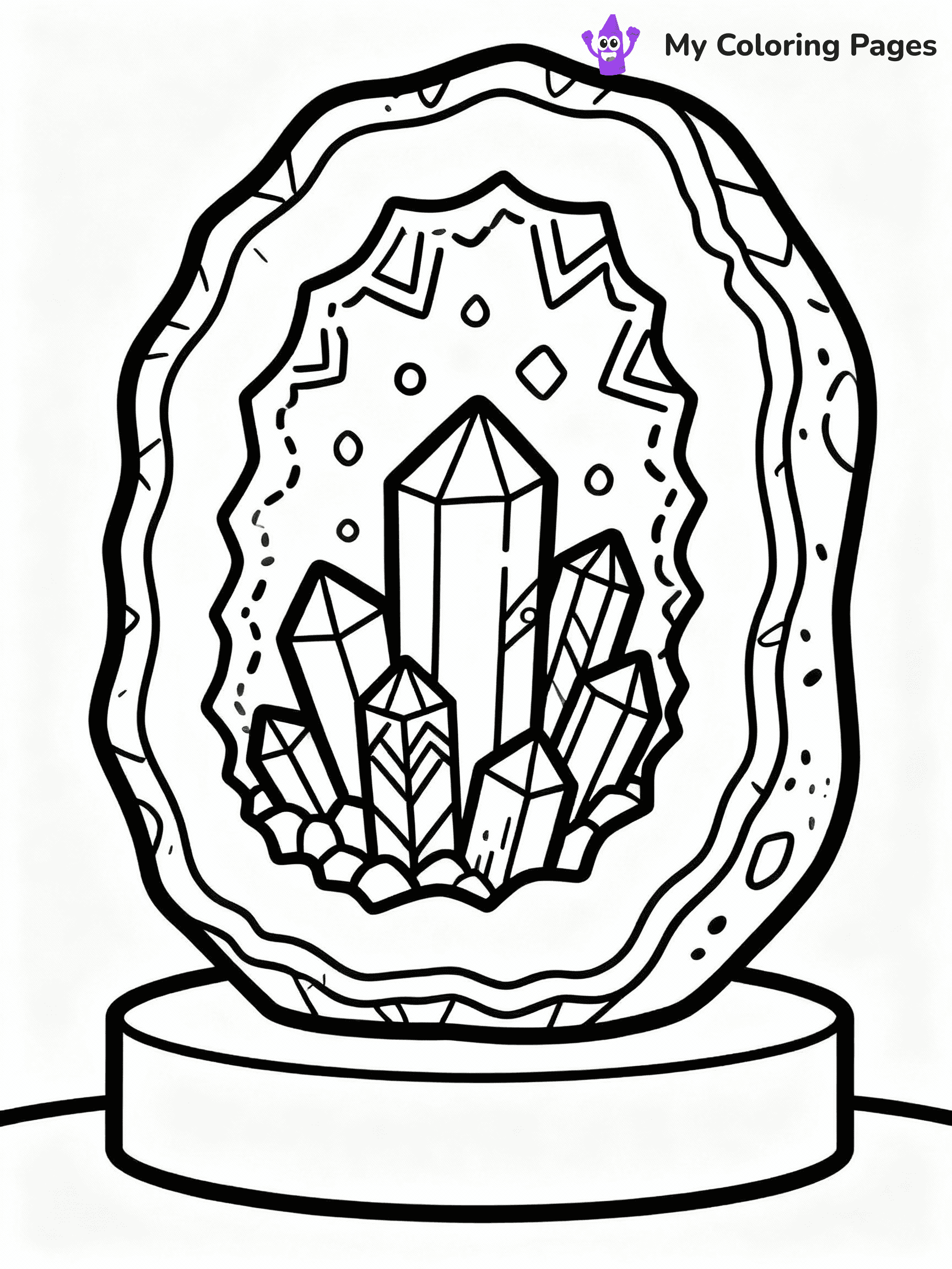 Crystal Coloring Pages - 12