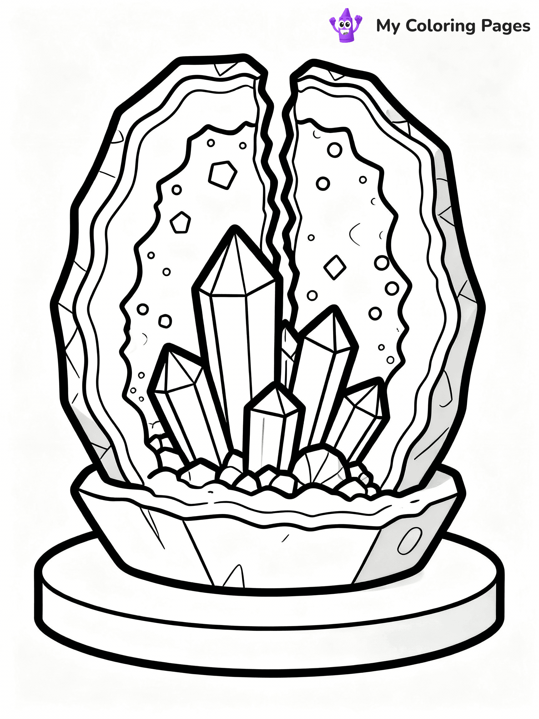 Crystal Coloring Pages - 10