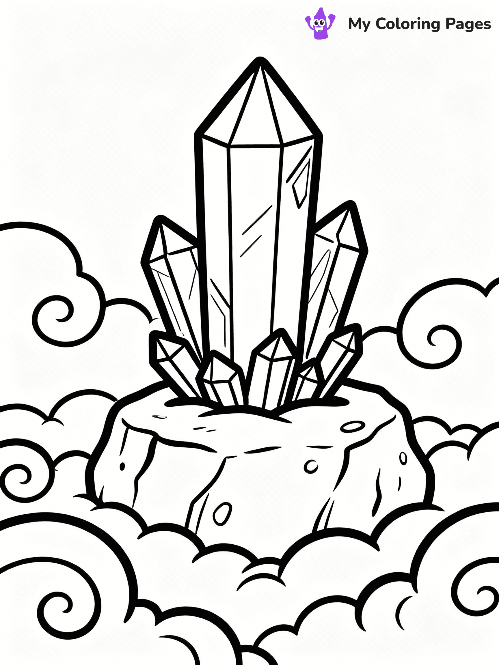 Crystal Coloring Pages - 7