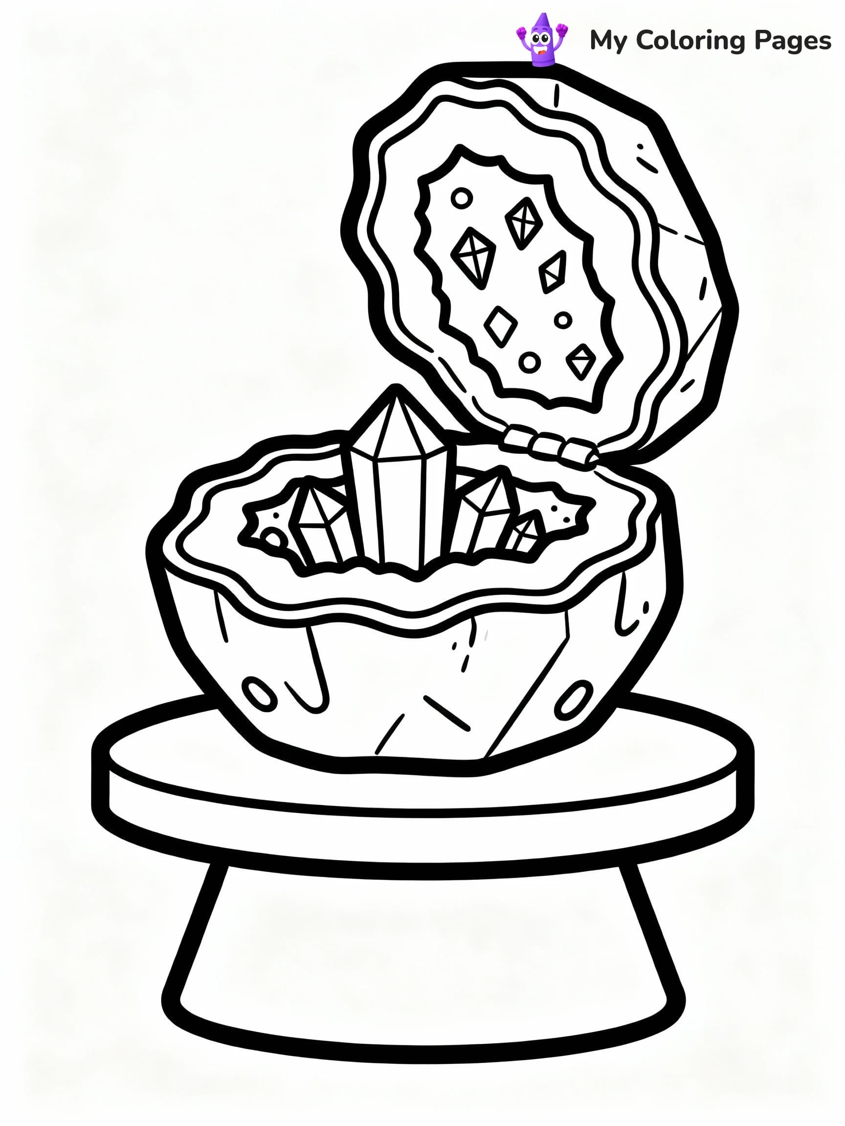 Crystal Coloring Pages - 6