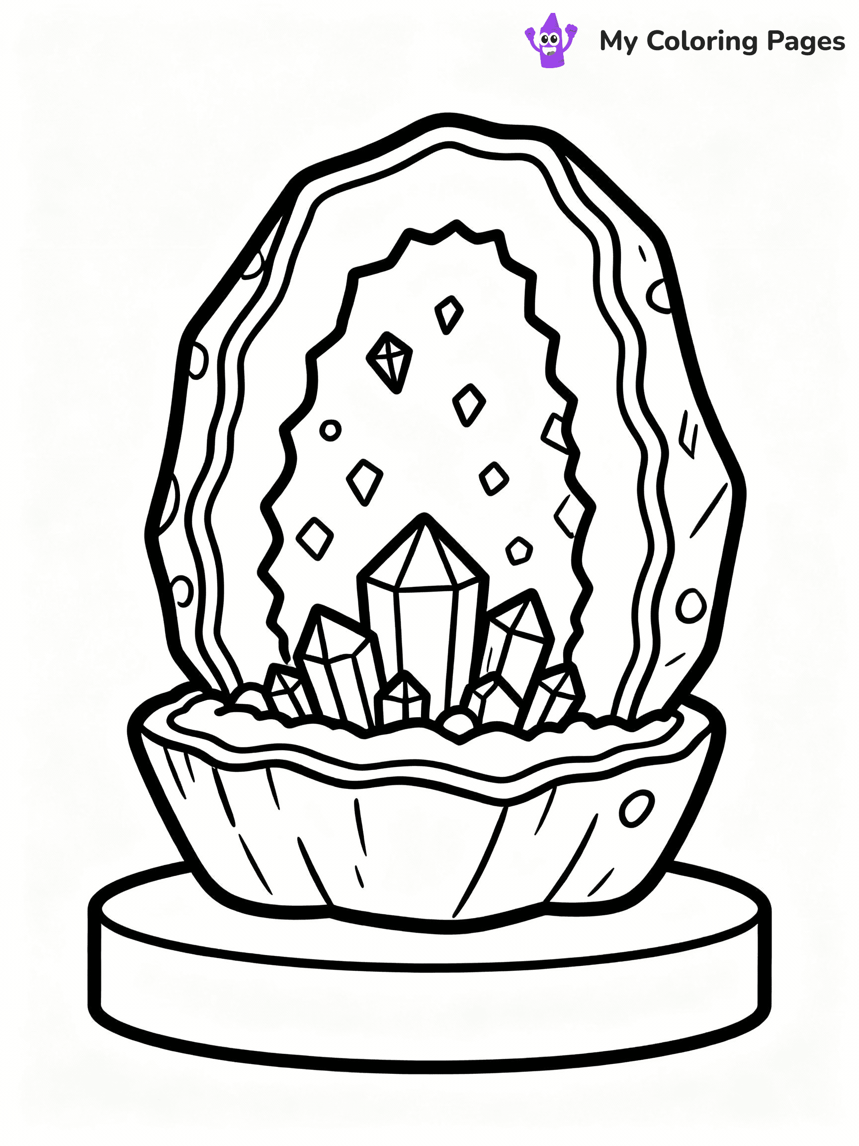 Crystal Coloring Pages - 4