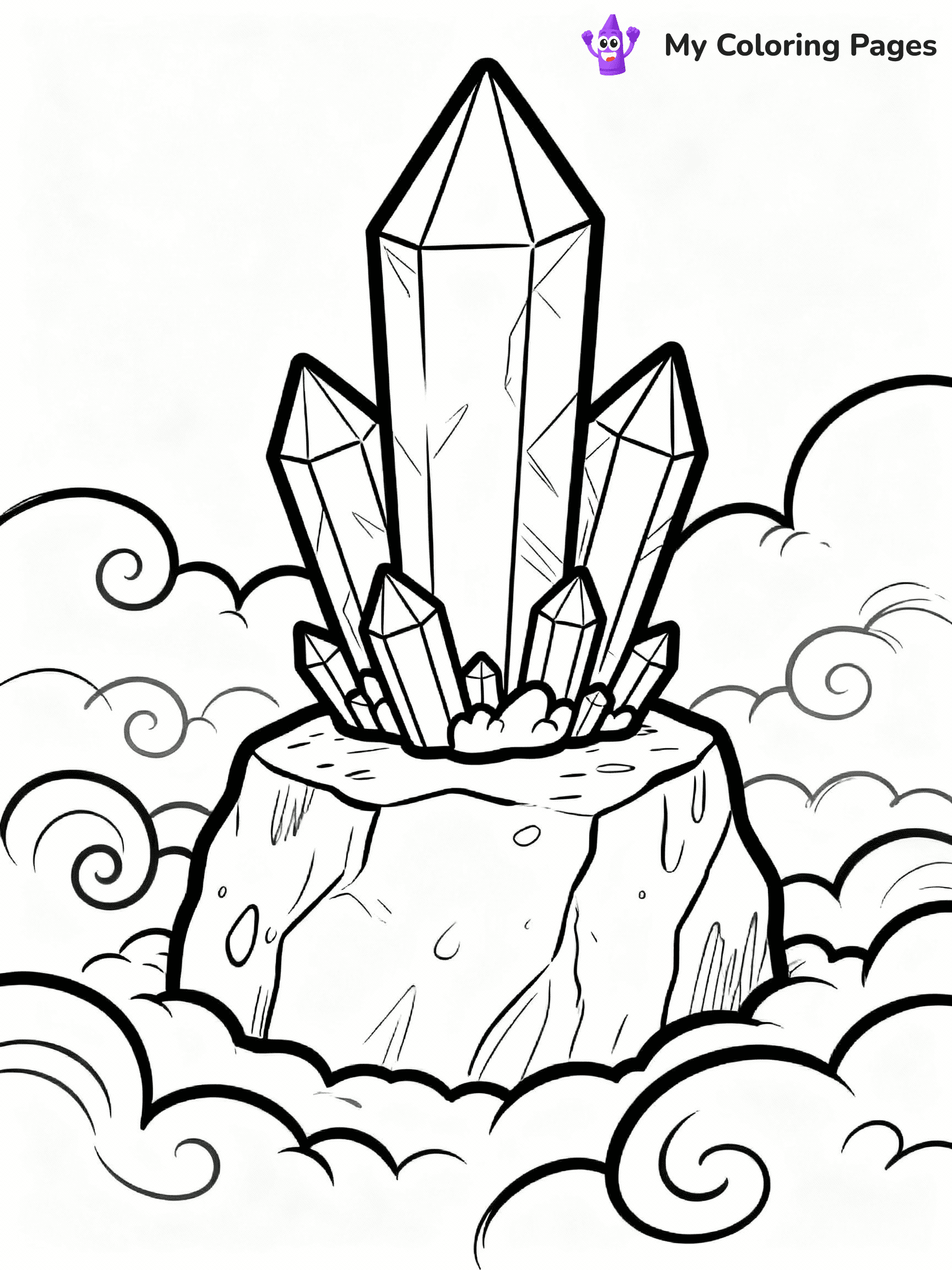 Crystal Coloring Pages - 3
