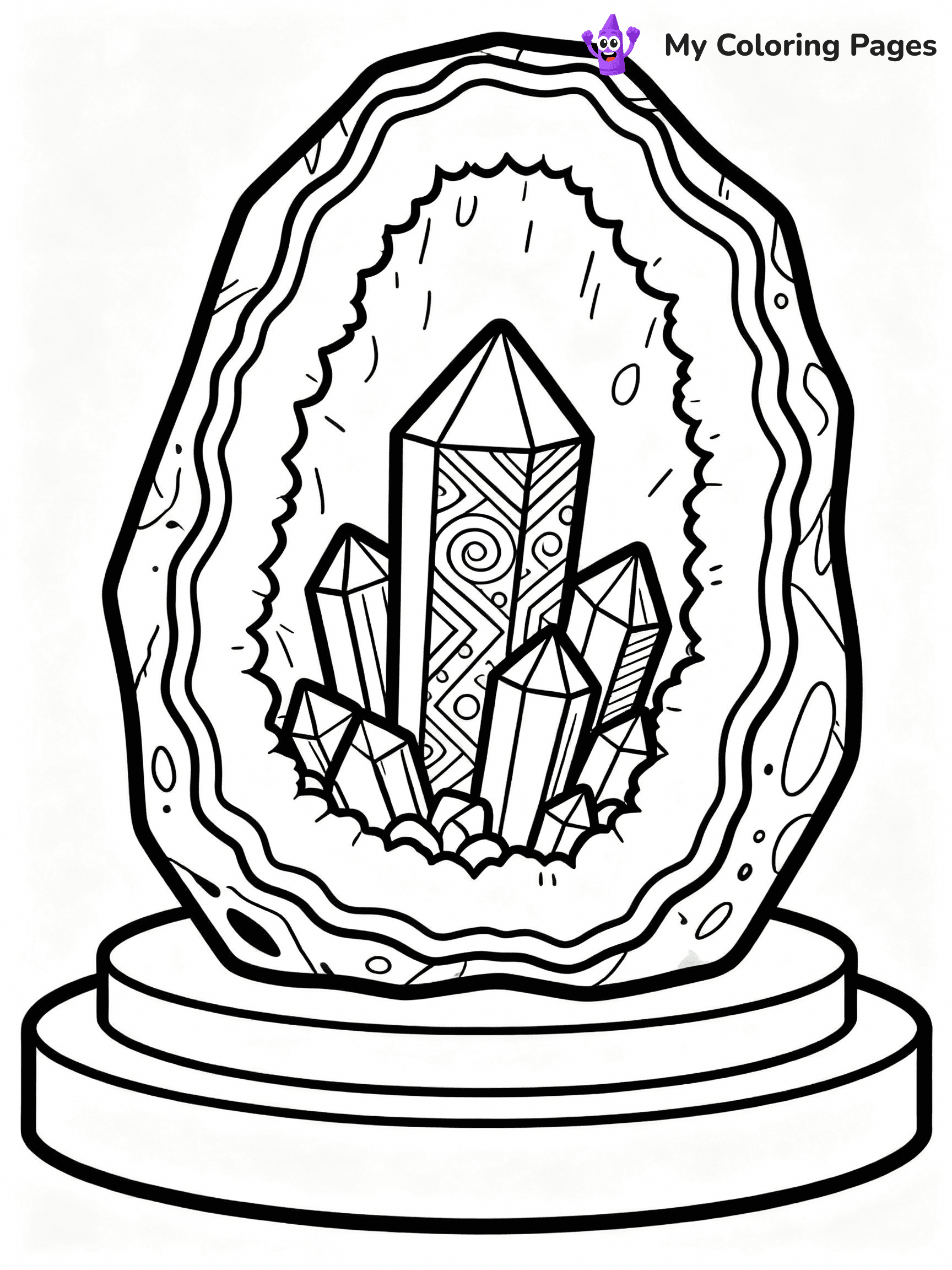 Crystal Coloring Pages - 2