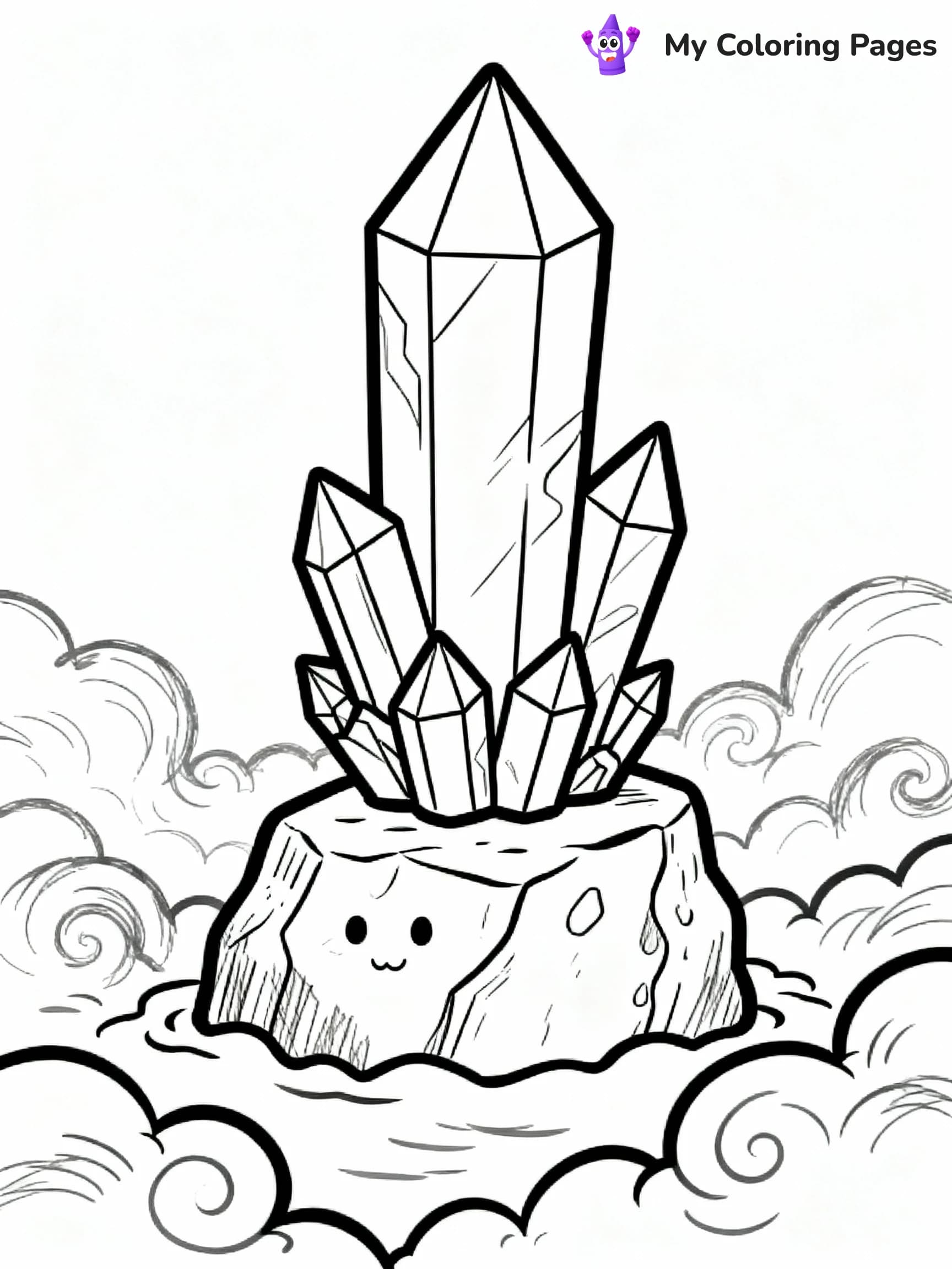 Crystal Coloring Pages - 1