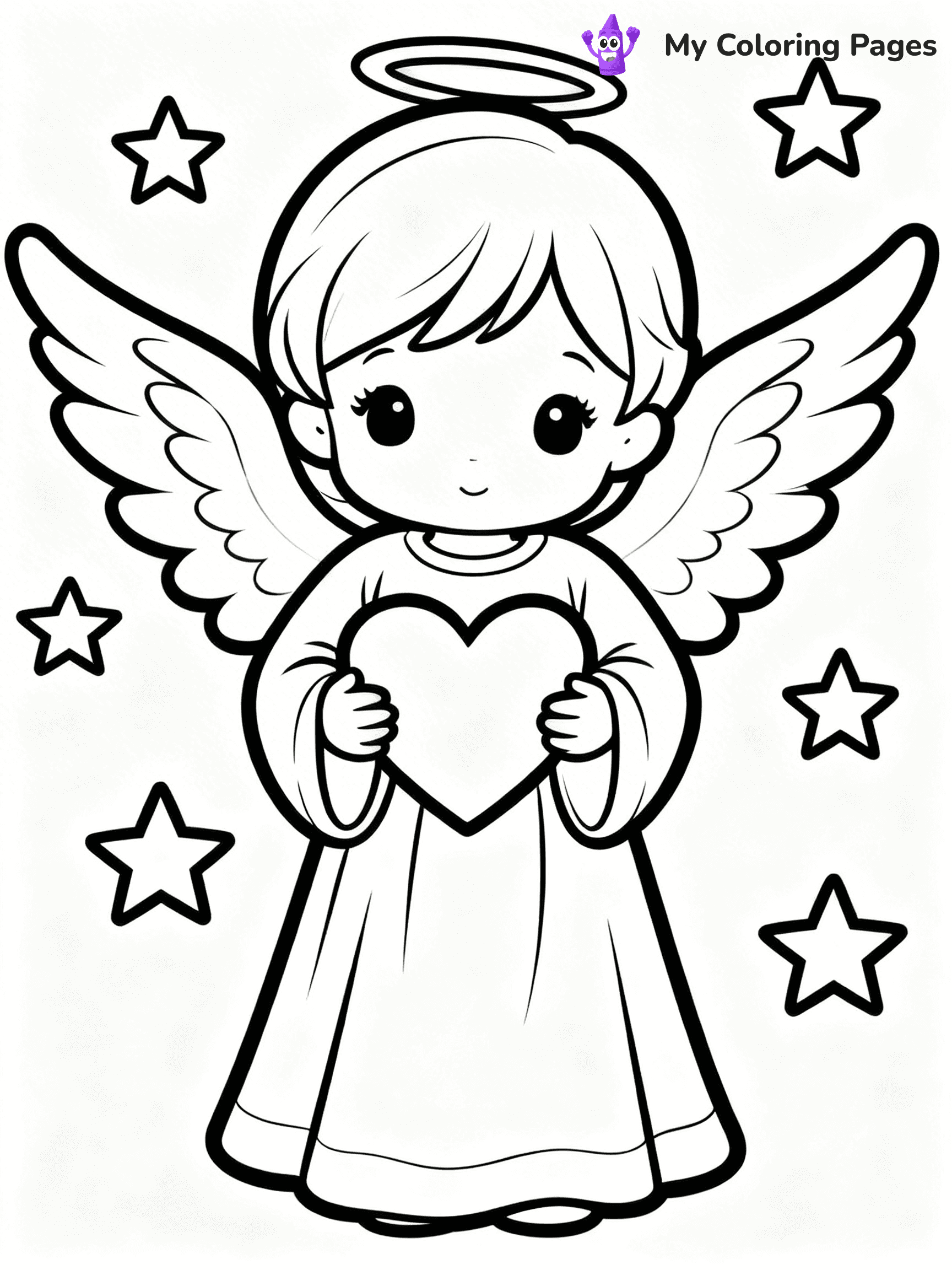 Love Precious Moments Coloring Pages - 25
