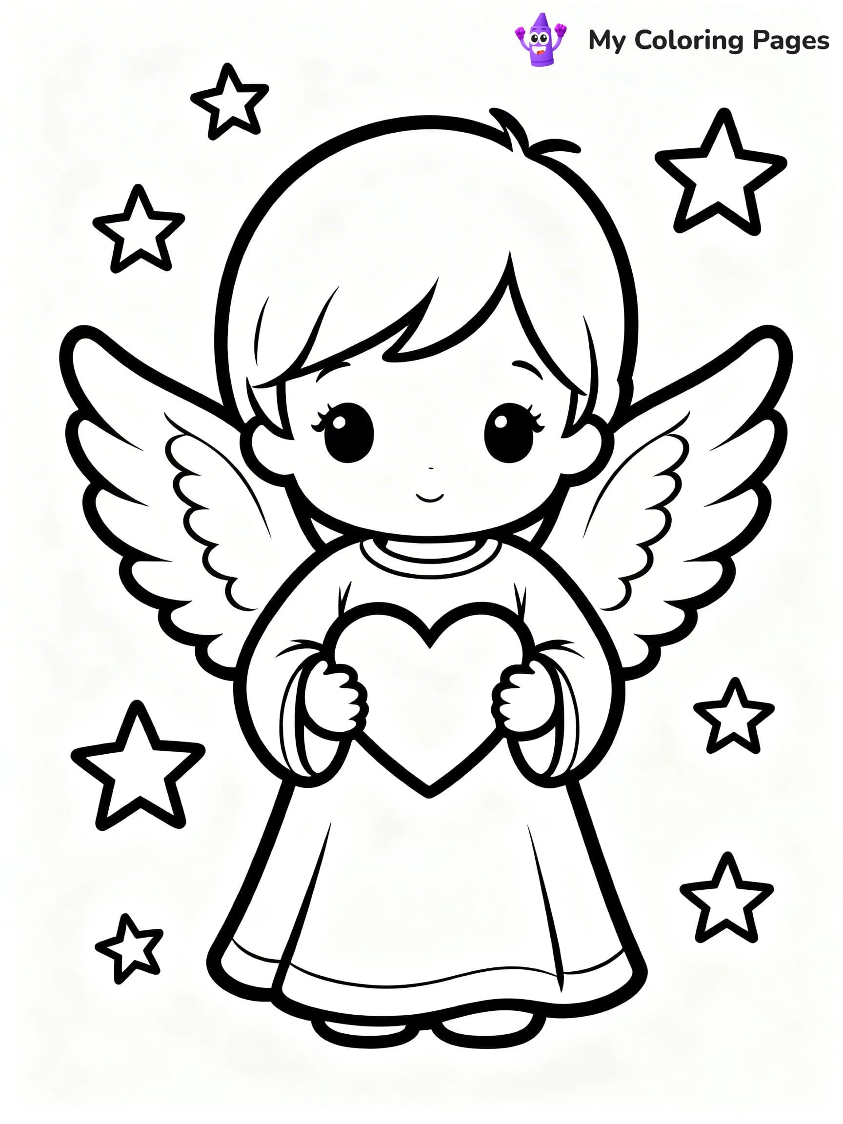 Love Precious Moments Coloring Pages - 24