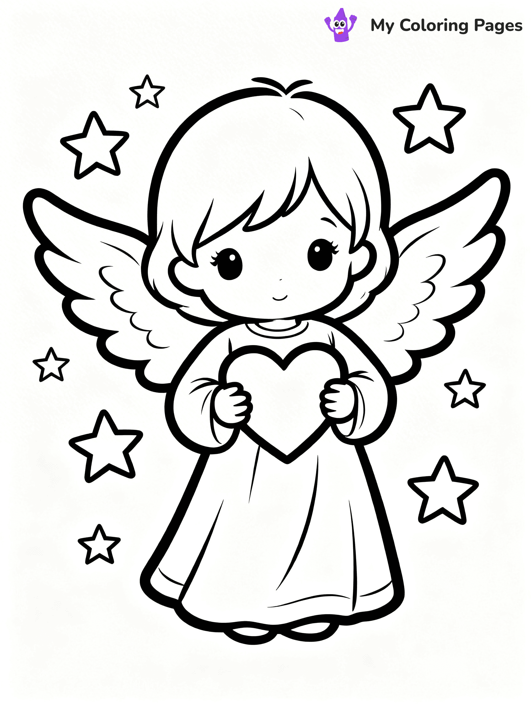 Love Precious Moments Coloring Pages - 23