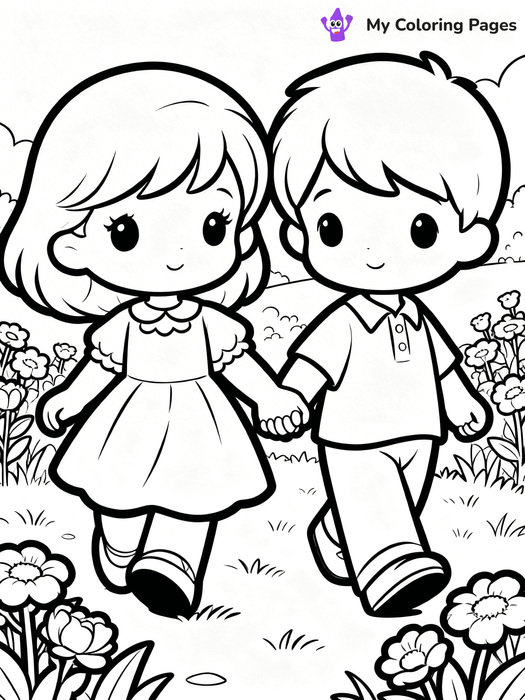 Love Precious Moments Coloring Pages - 7