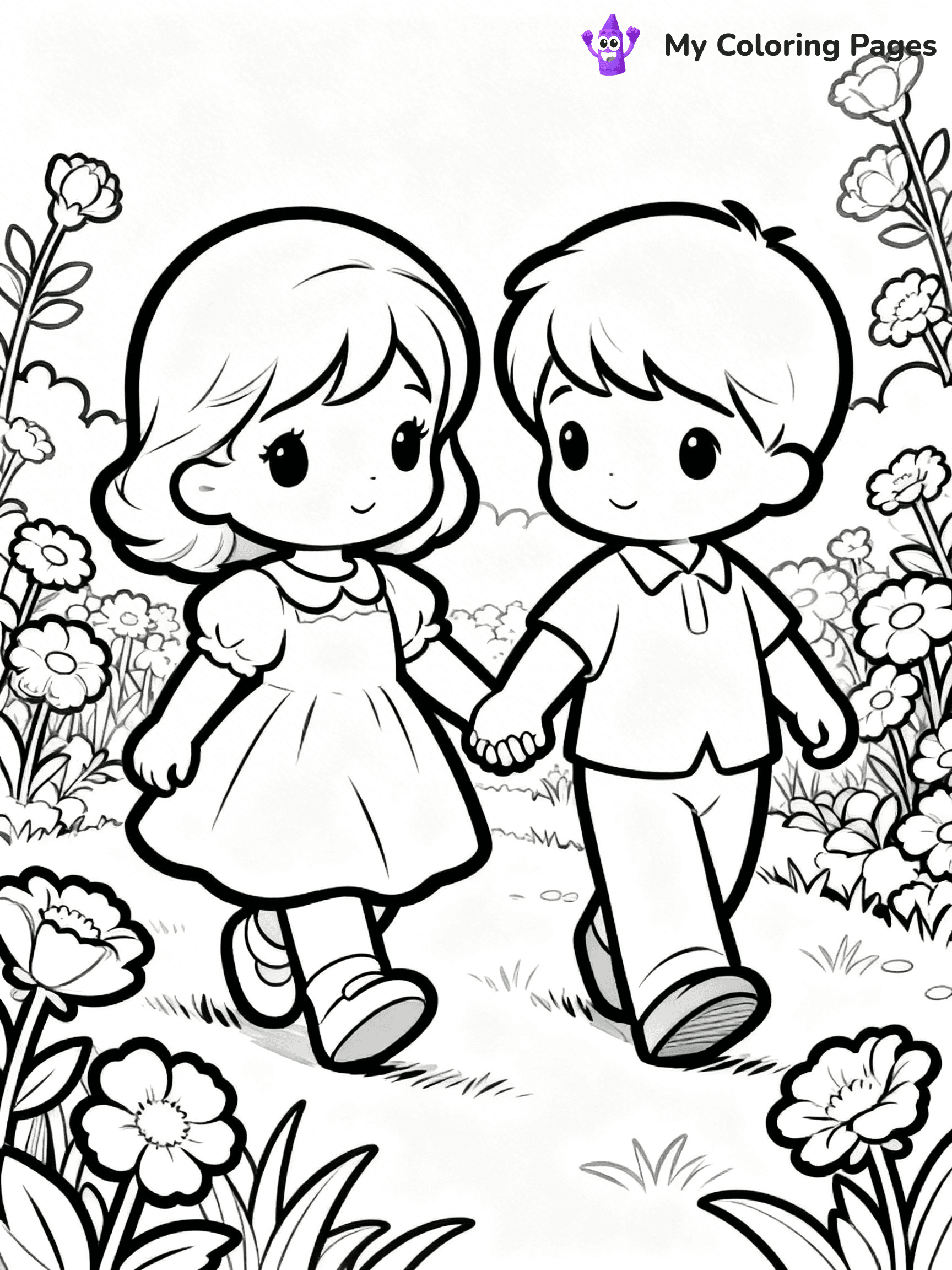 Love Precious Moments Coloring Pages - 6