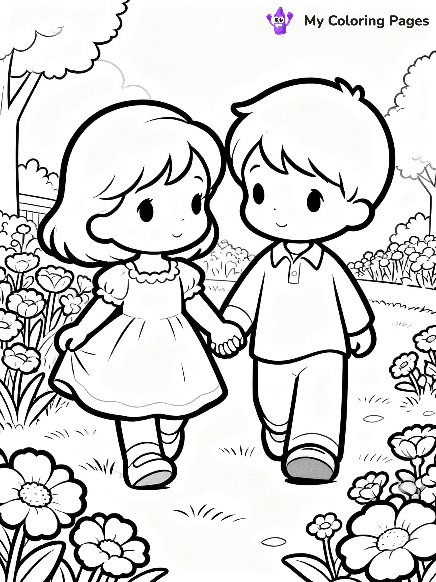 Love Precious Moments Coloring Pages - 4