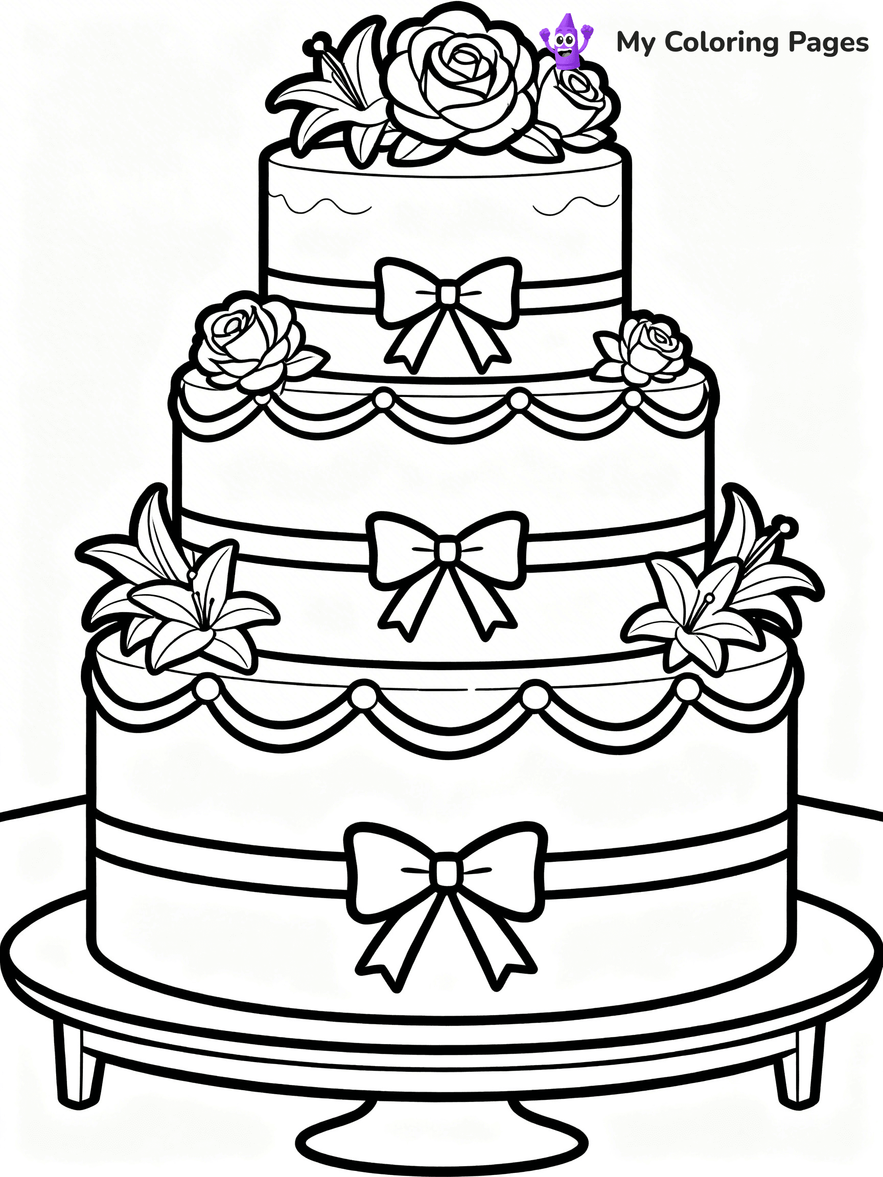 Wedding Cake Coloring Pages - 22
