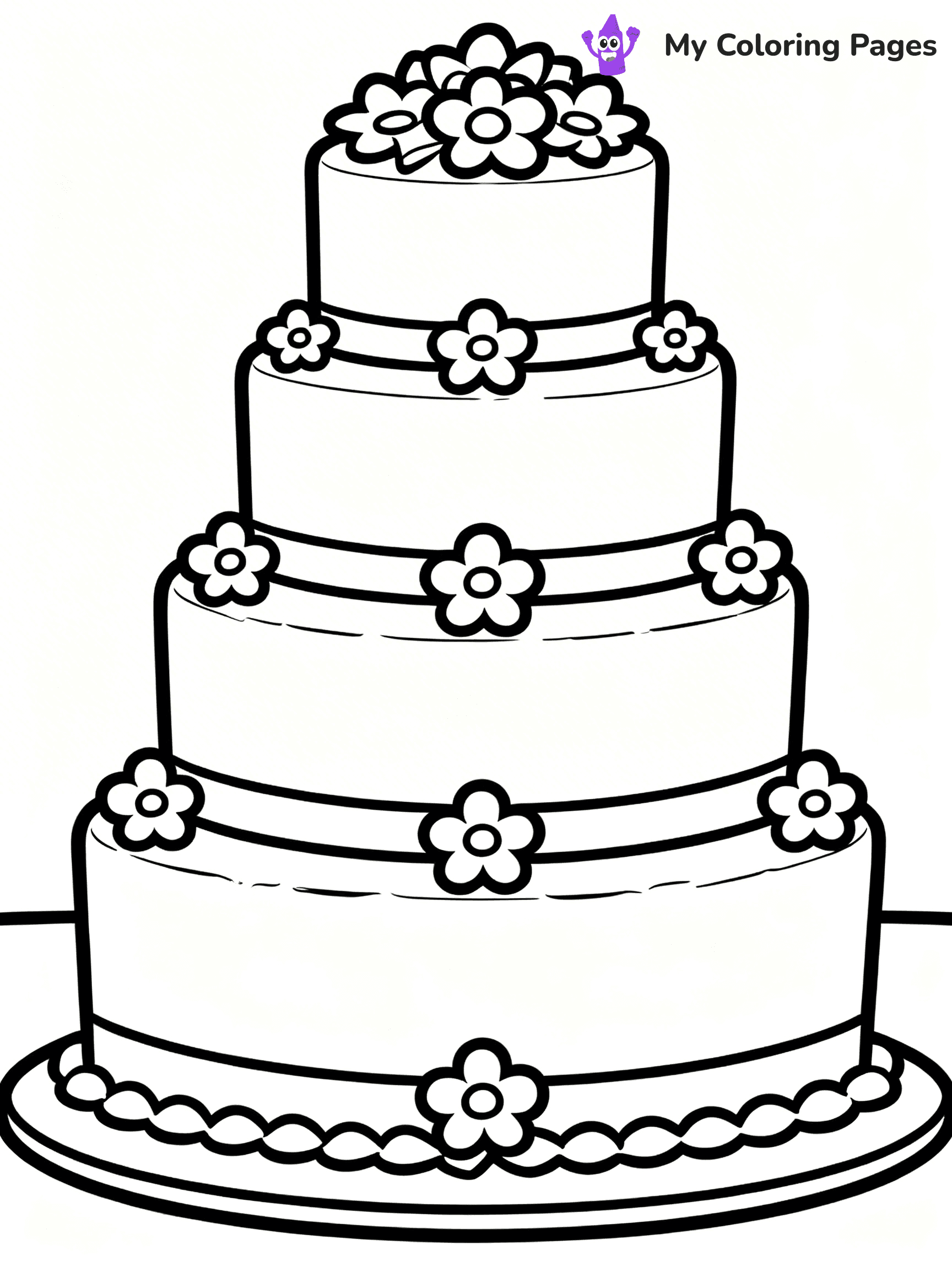 Wedding Cake Coloring Pages - 21
