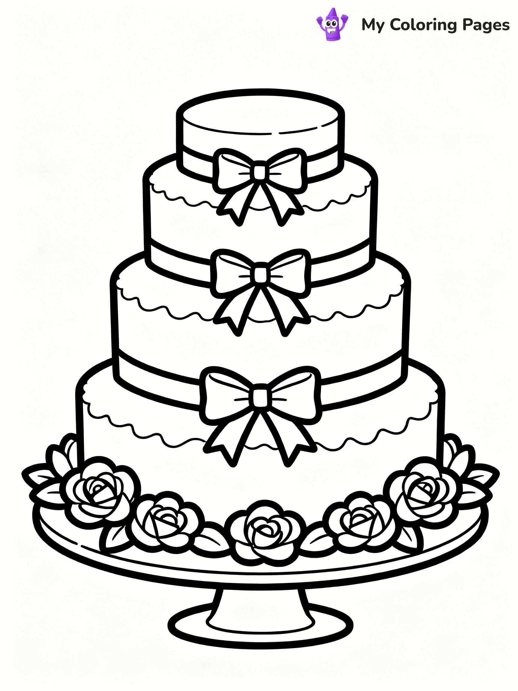 Wedding Cake Coloring Pages - 20