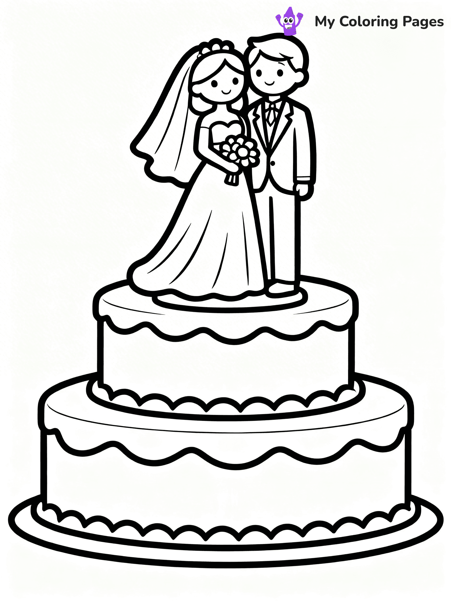 Wedding Cake Coloring Pages - 18