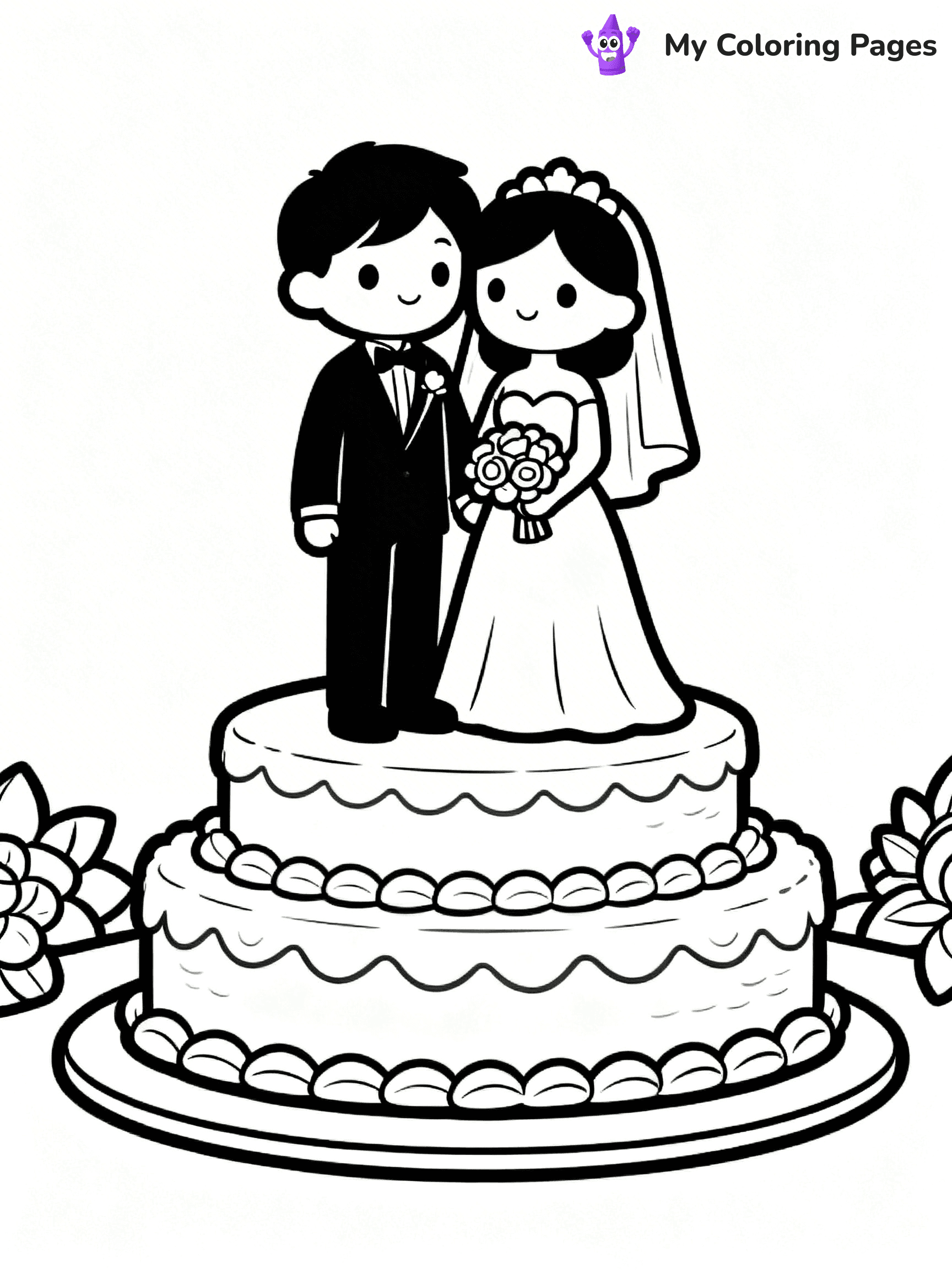 Wedding Cake Coloring Pages - 17