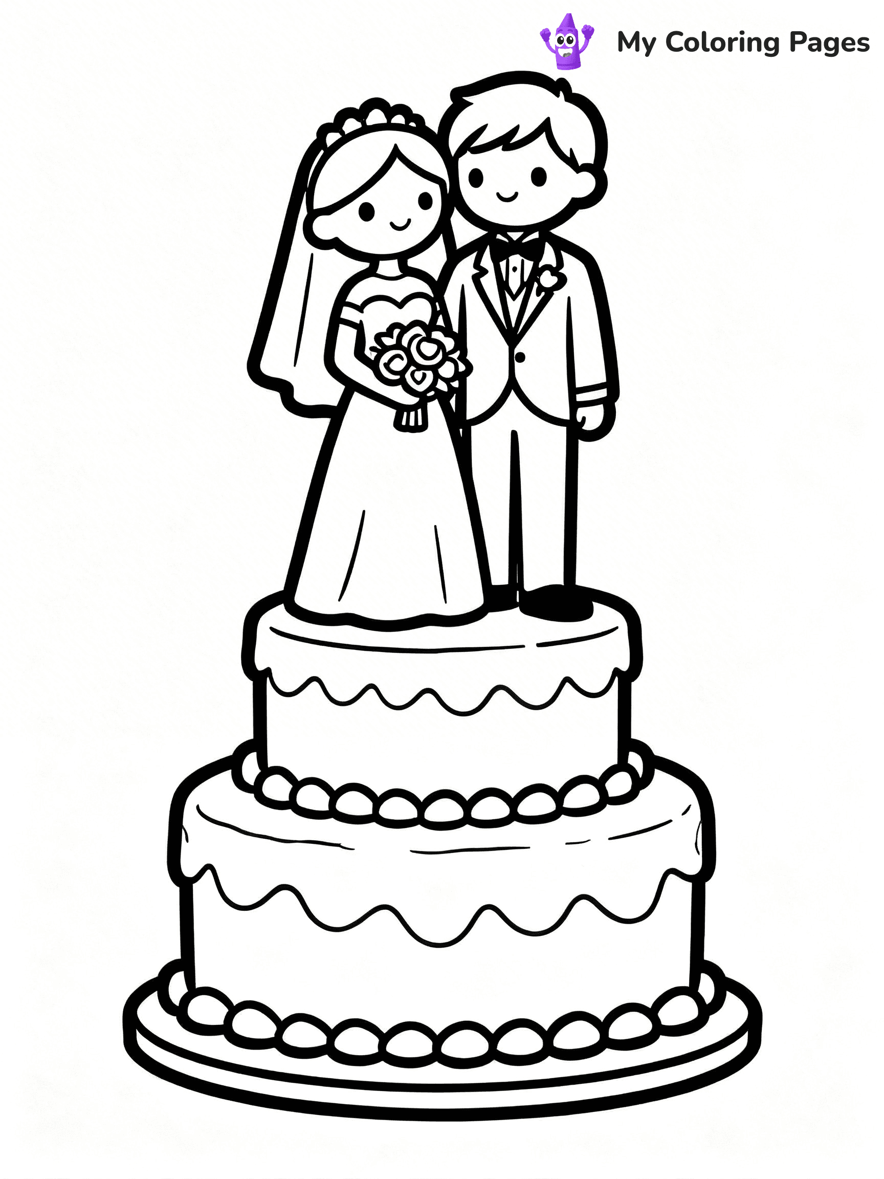 Wedding Cake Coloring Pages - 16