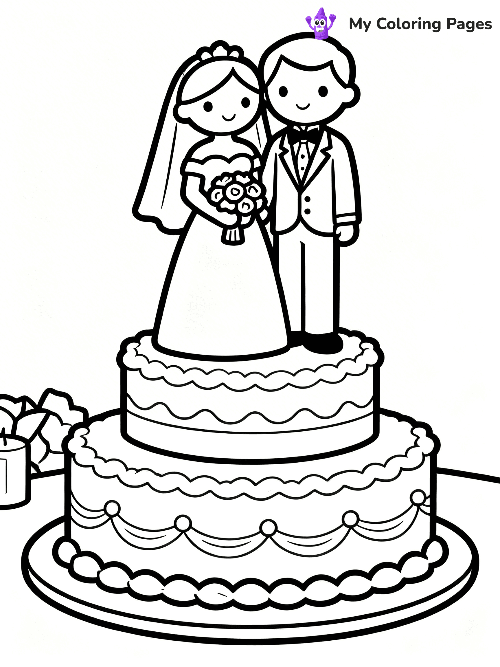 Wedding Cake Coloring Pages - 15