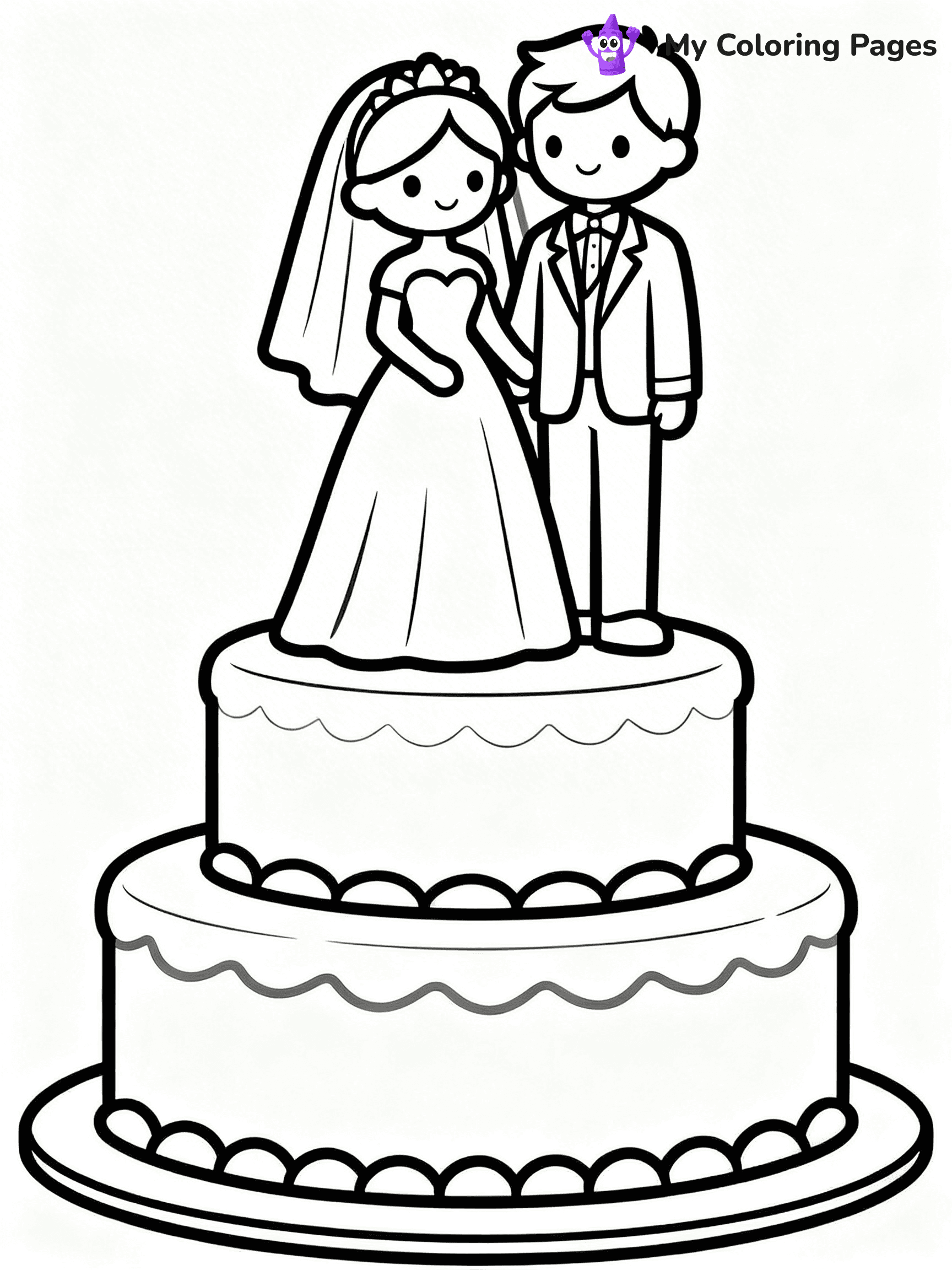Wedding Cake Coloring Pages - 14