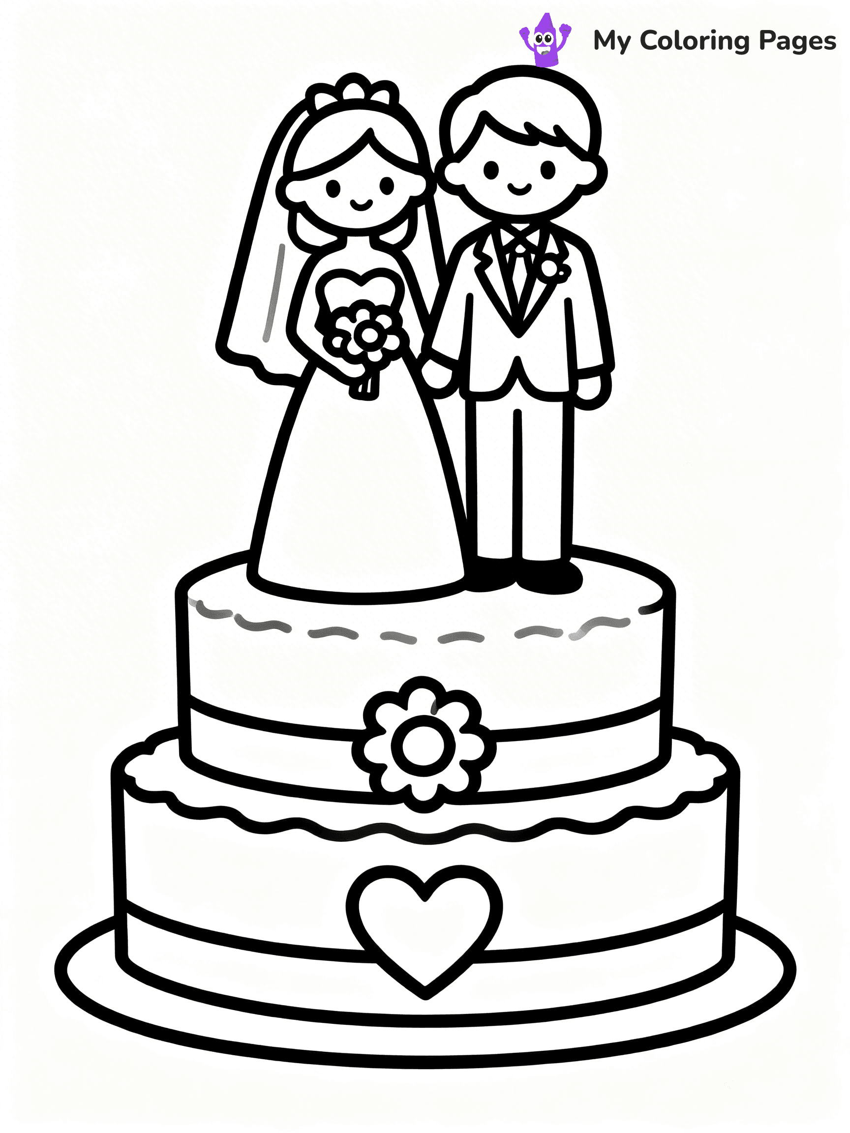 Wedding Cake Coloring Pages - 13