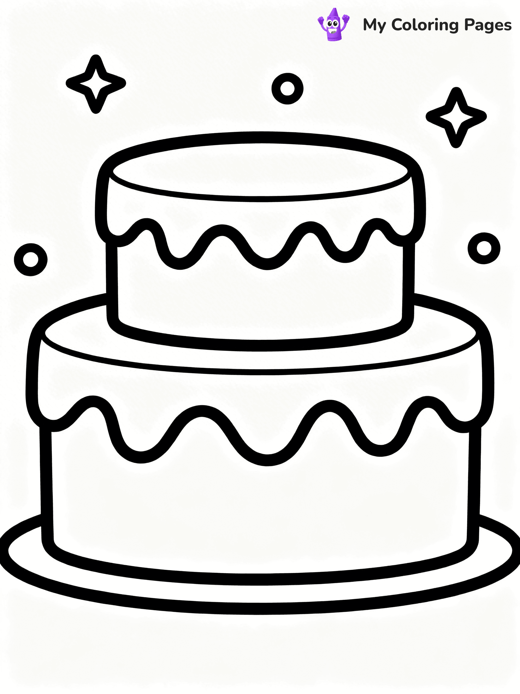 Wedding Cake Coloring Pages - 8