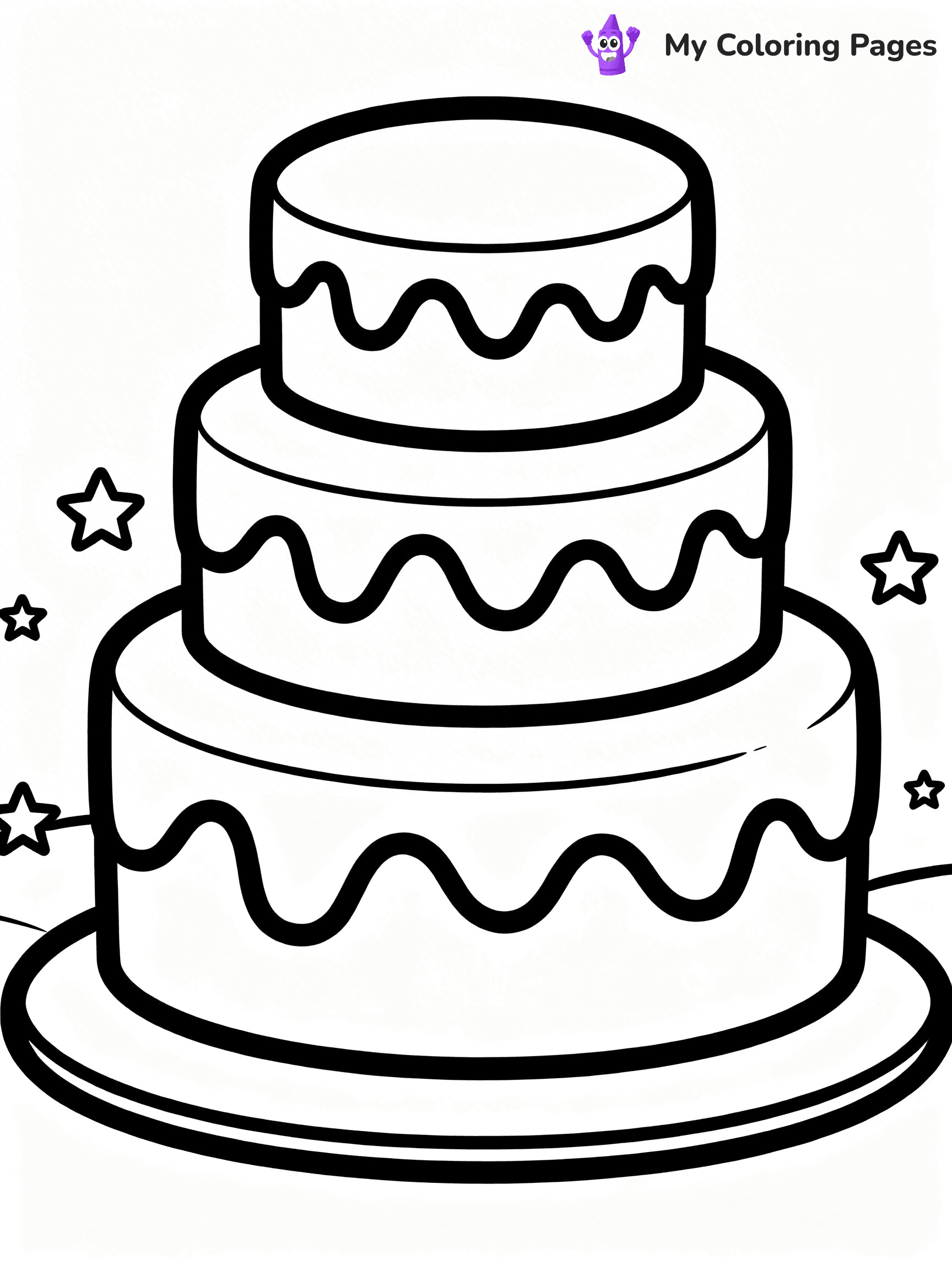 Wedding Cake Coloring Pages - 7