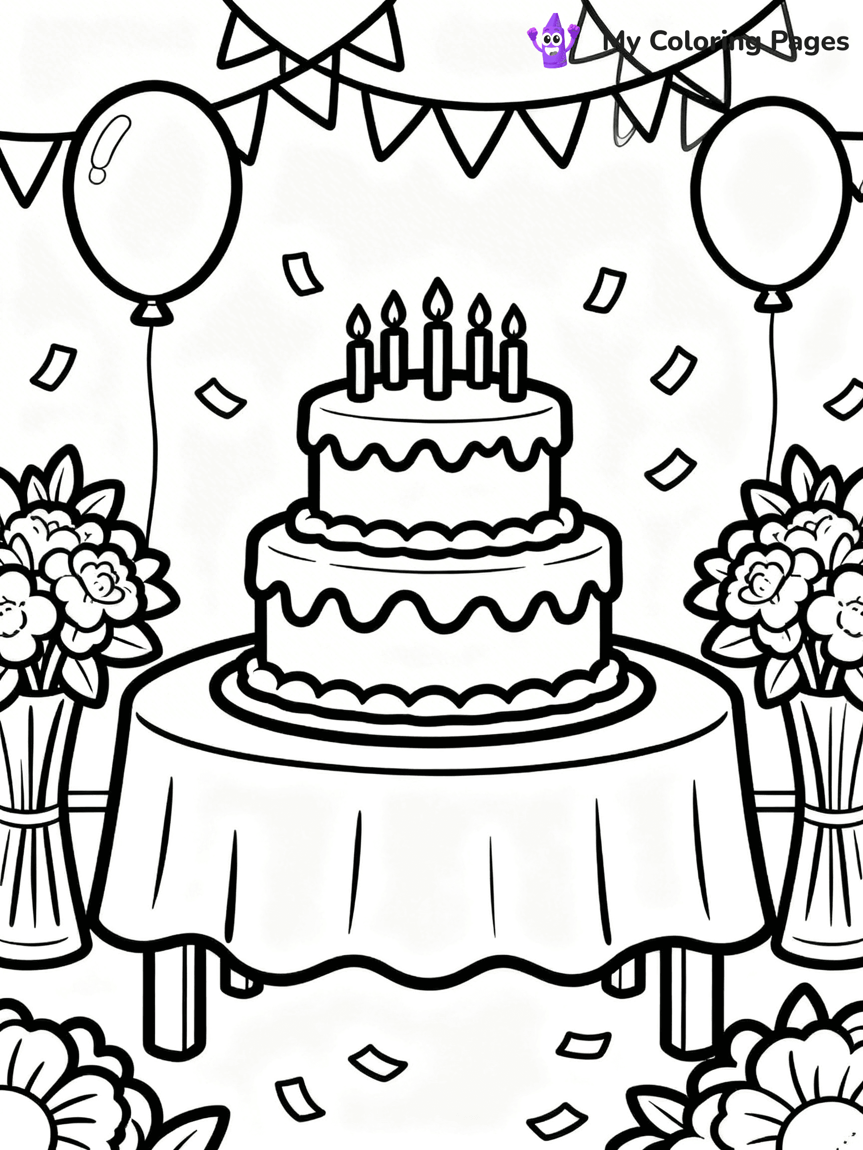 Wedding Cake Coloring Pages - 6