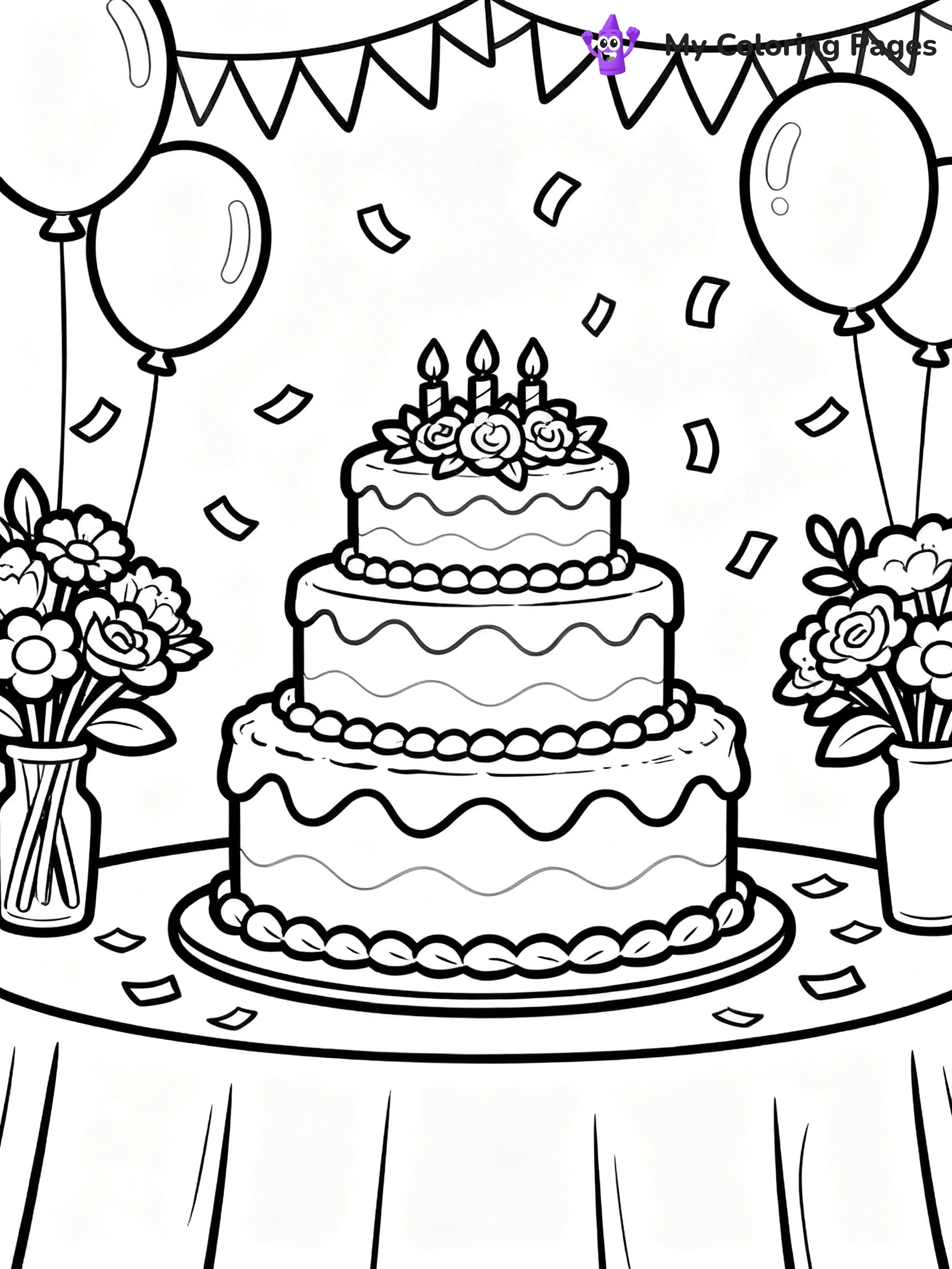 Wedding Cake Coloring Pages - 5