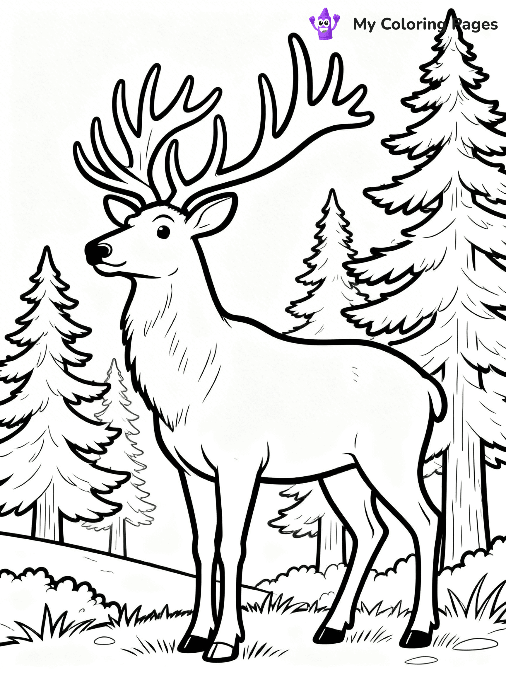 Elk Coloring Pages - 53