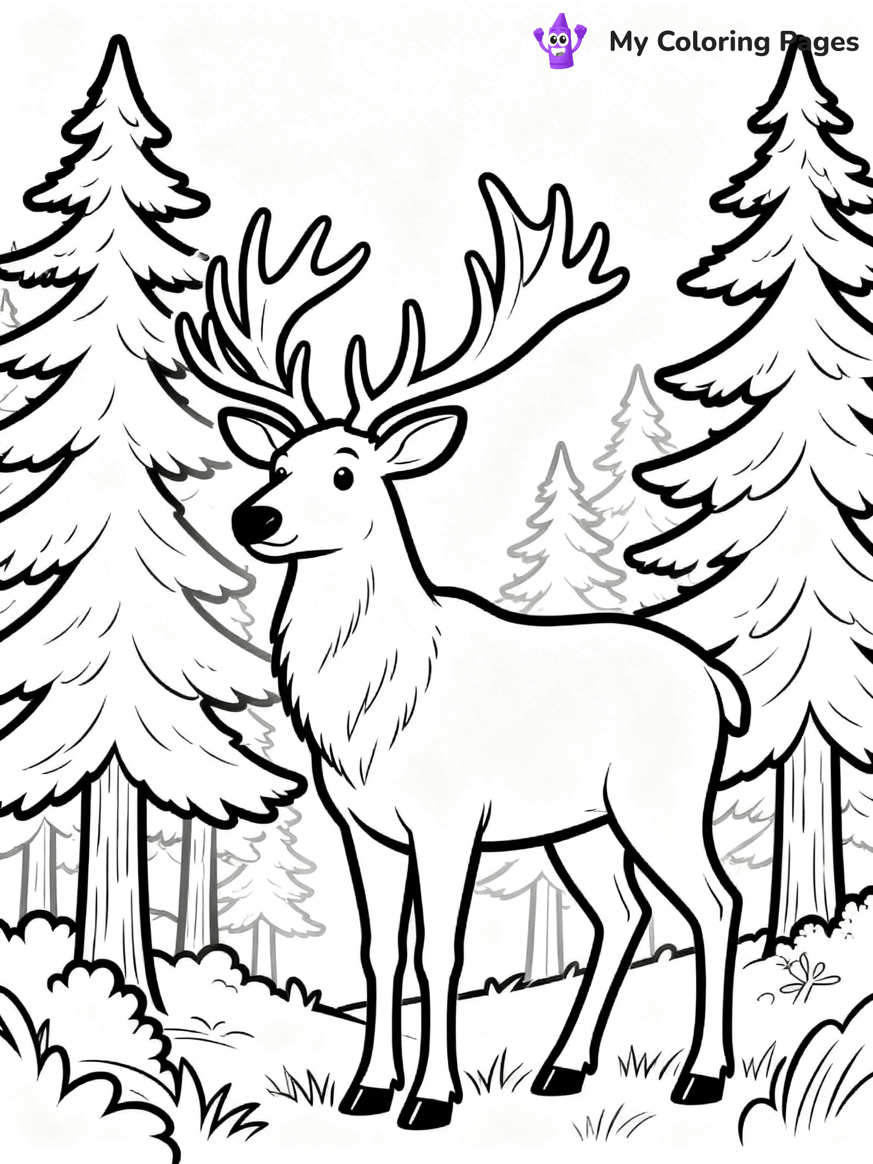 Elk Coloring Pages - 51