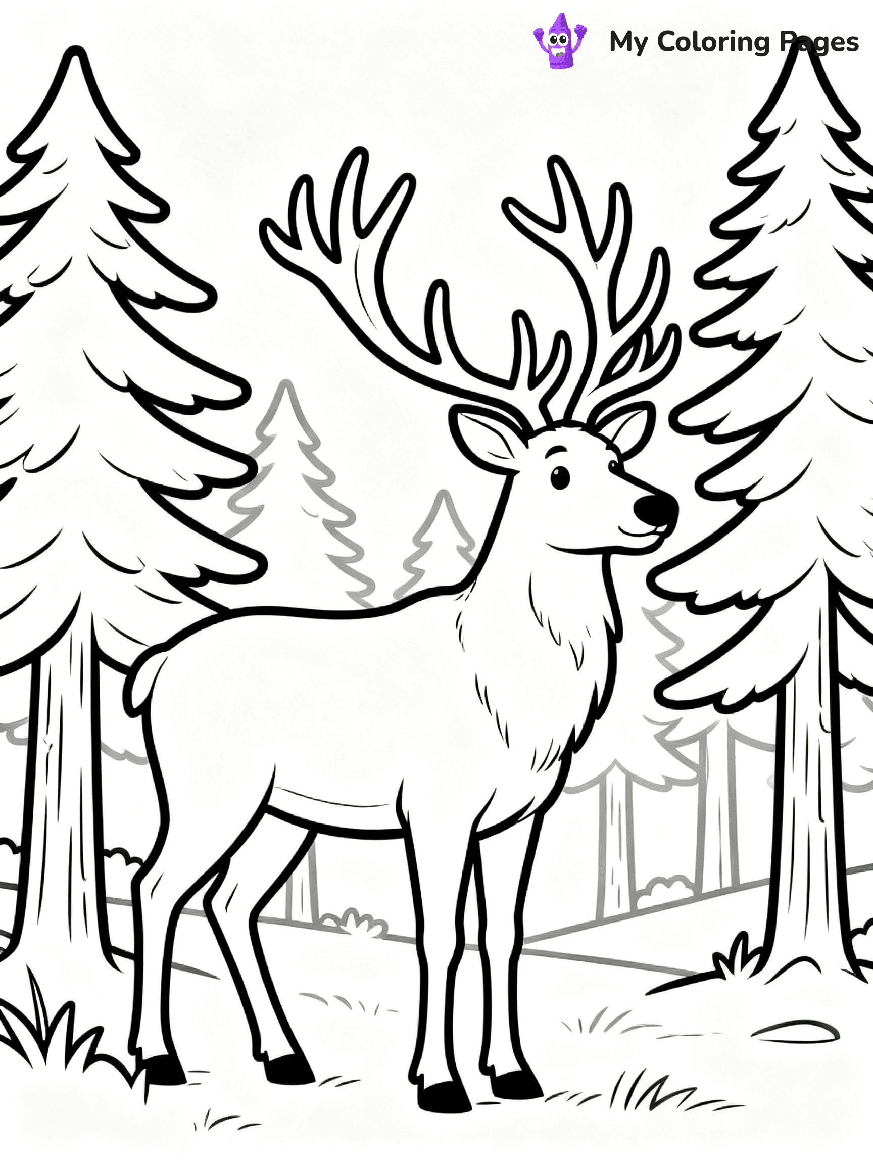 Elk Coloring Pages - 50