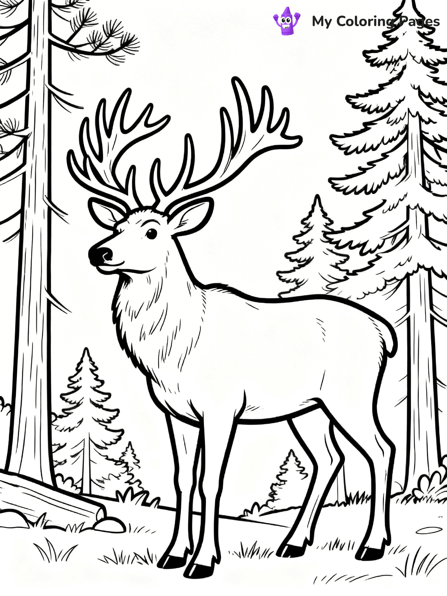 Elk Coloring Pages - 49