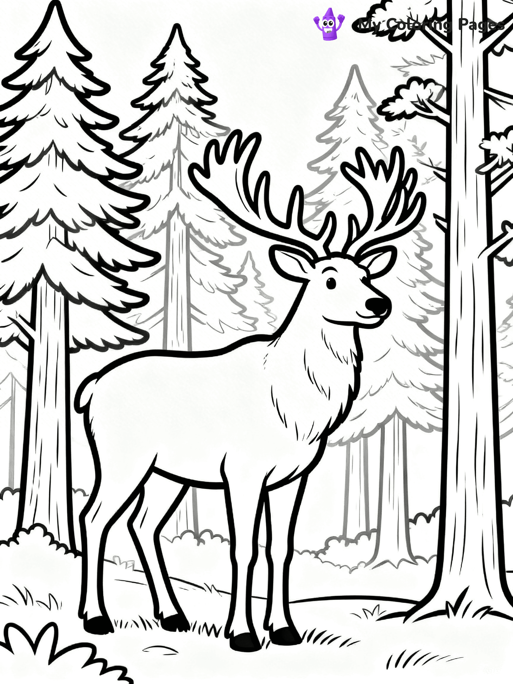 Elk Coloring Pages - 47