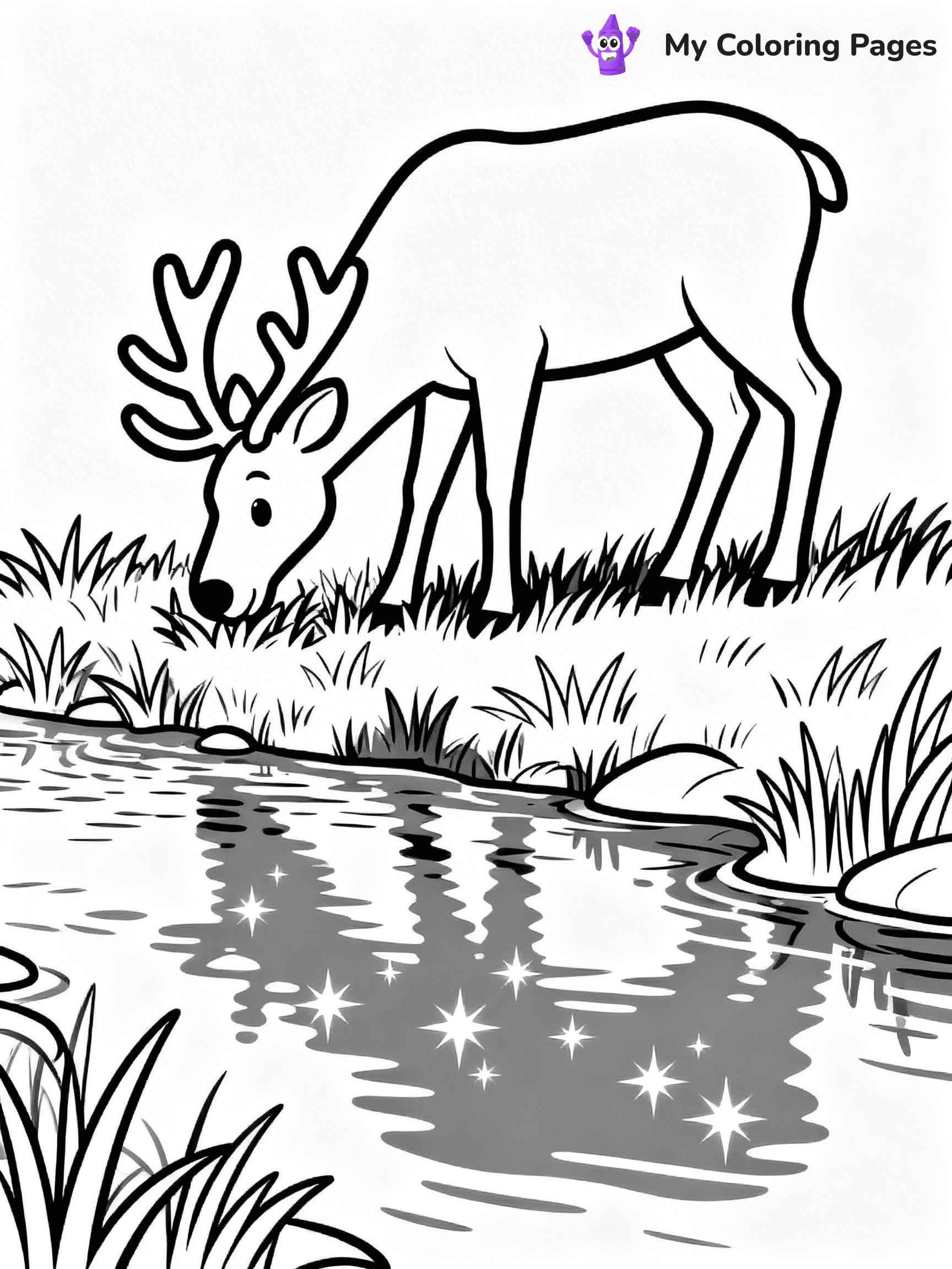 Elk Coloring Pages - 46