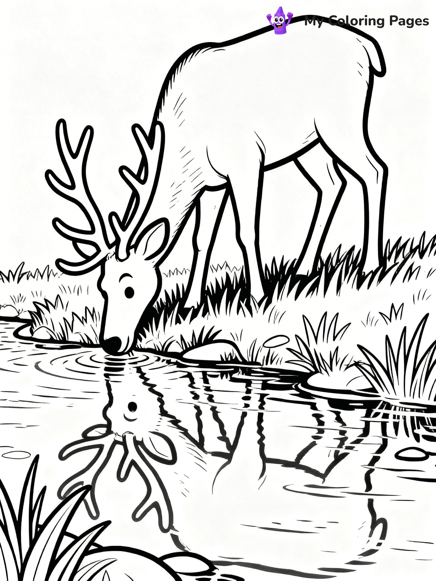 Elk Coloring Pages - 44