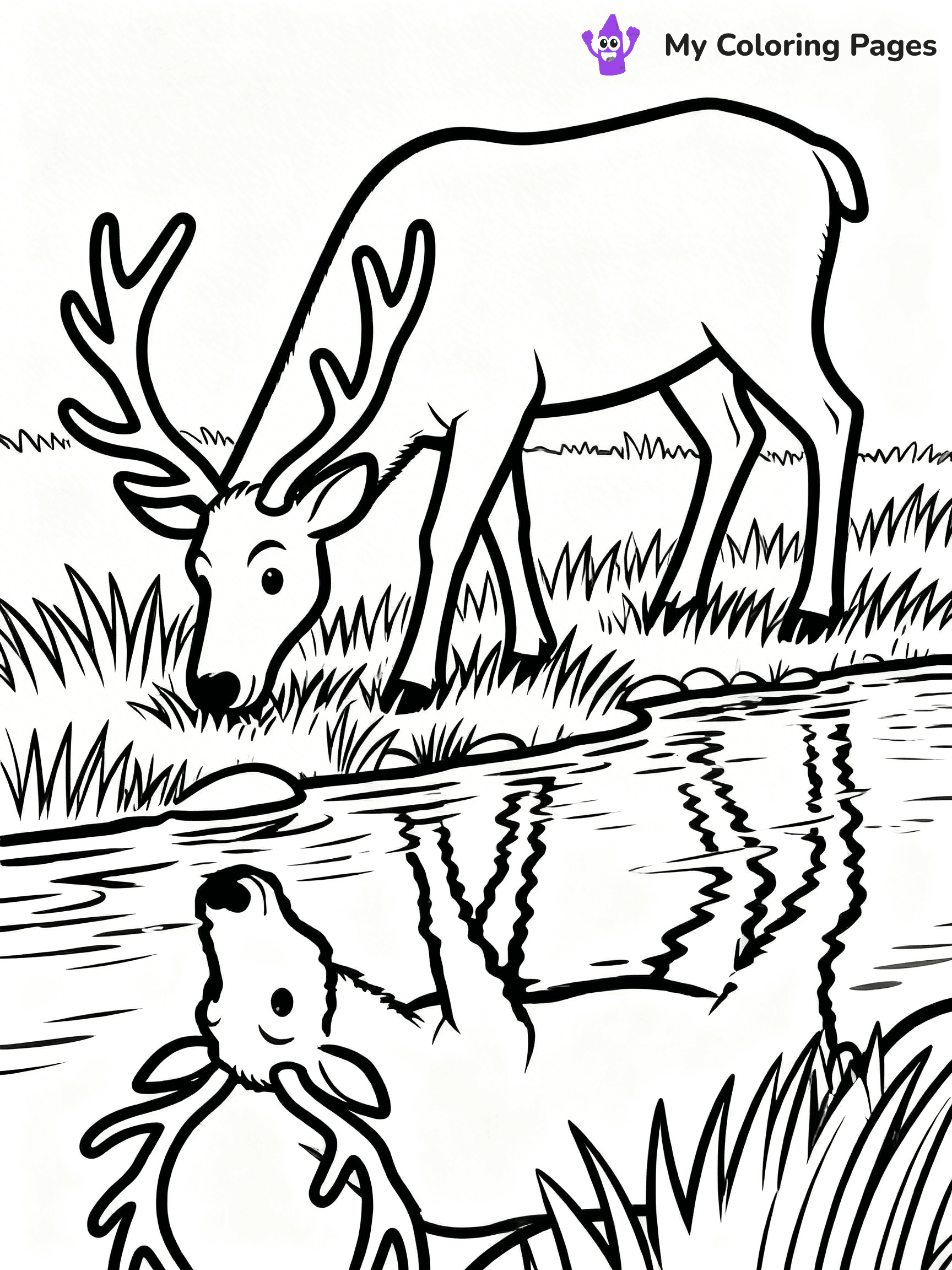 Elk Coloring Pages - 42