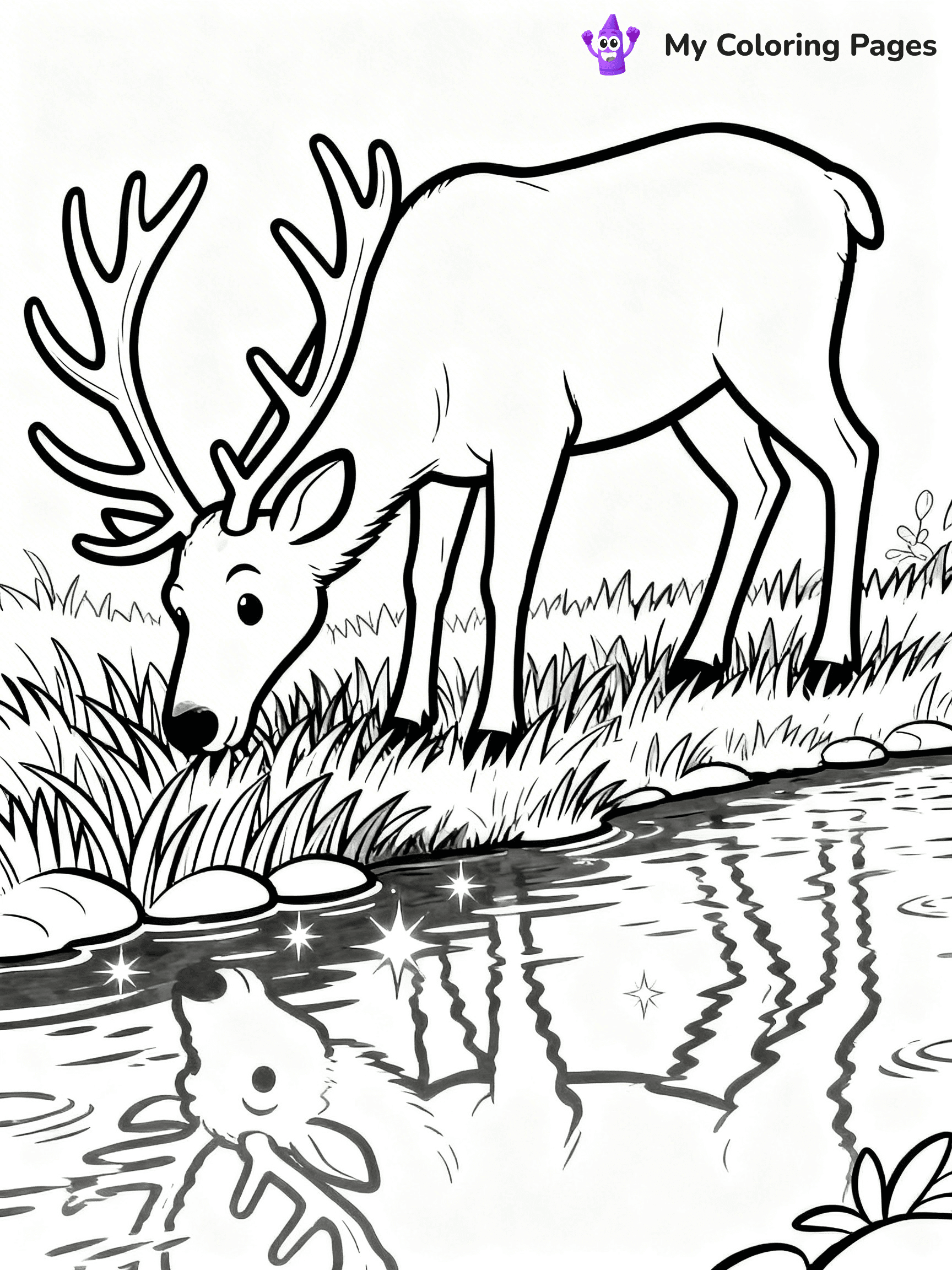 Elk Coloring Pages - 41