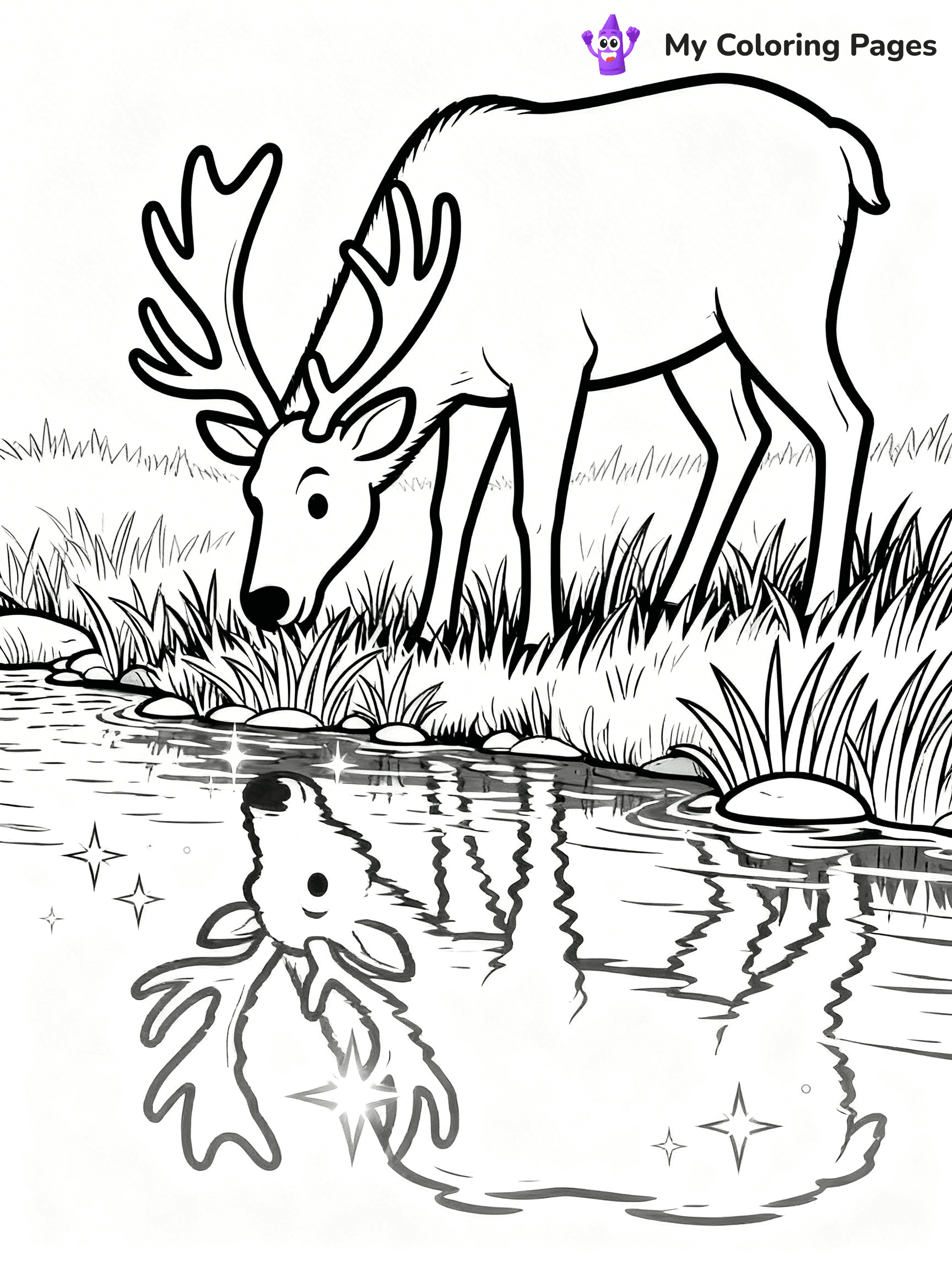 Elk Coloring Pages - 40