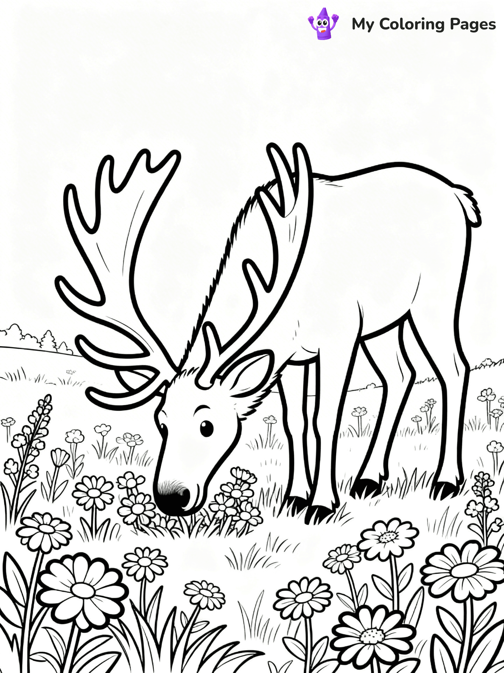 Elk Coloring Pages - 39