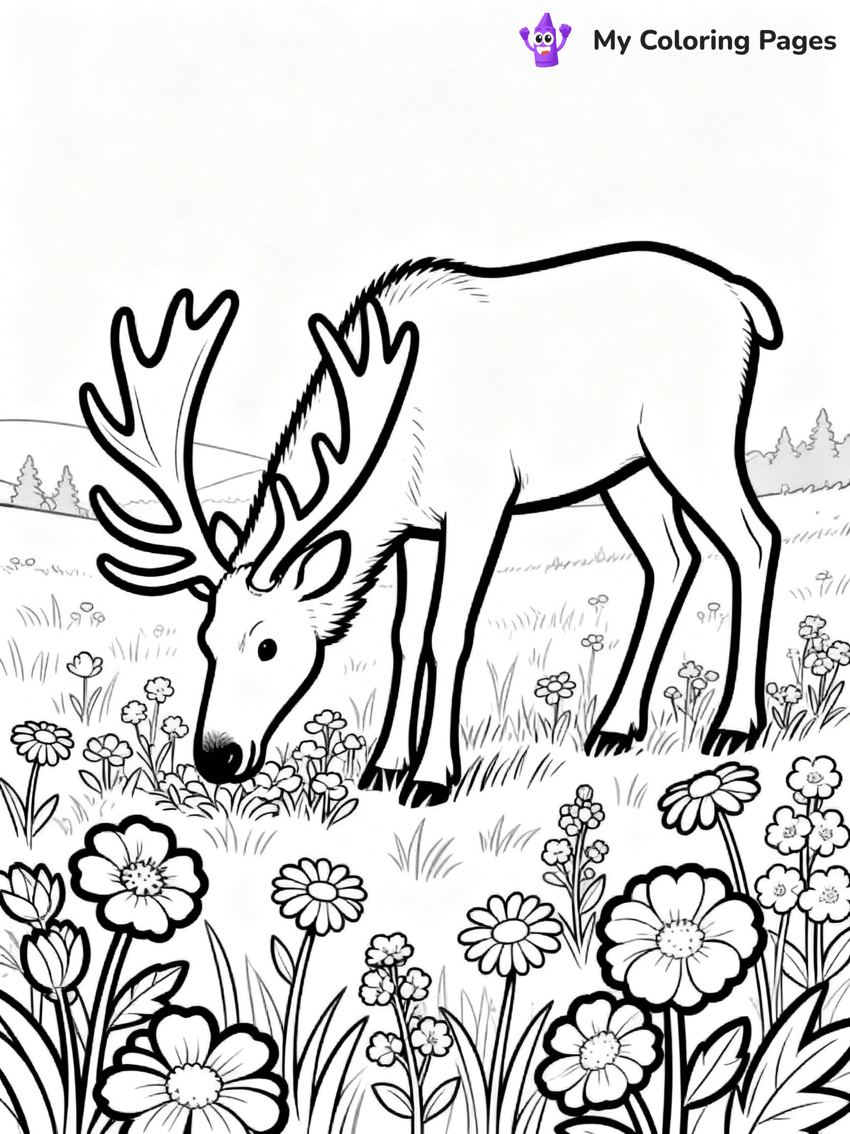 Elk Coloring Pages - 38